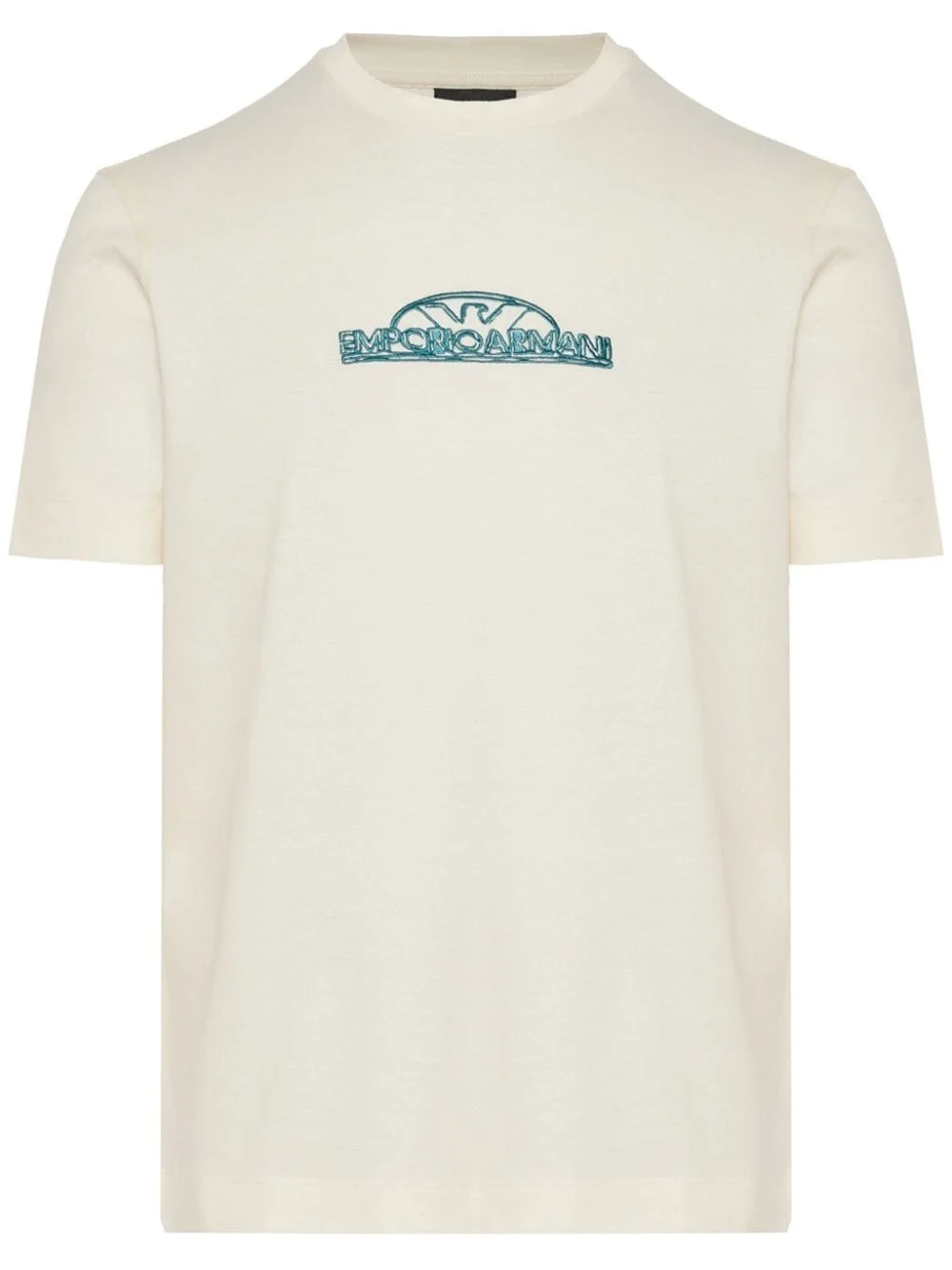 logo-embroidered crew neck T-shirt - 1