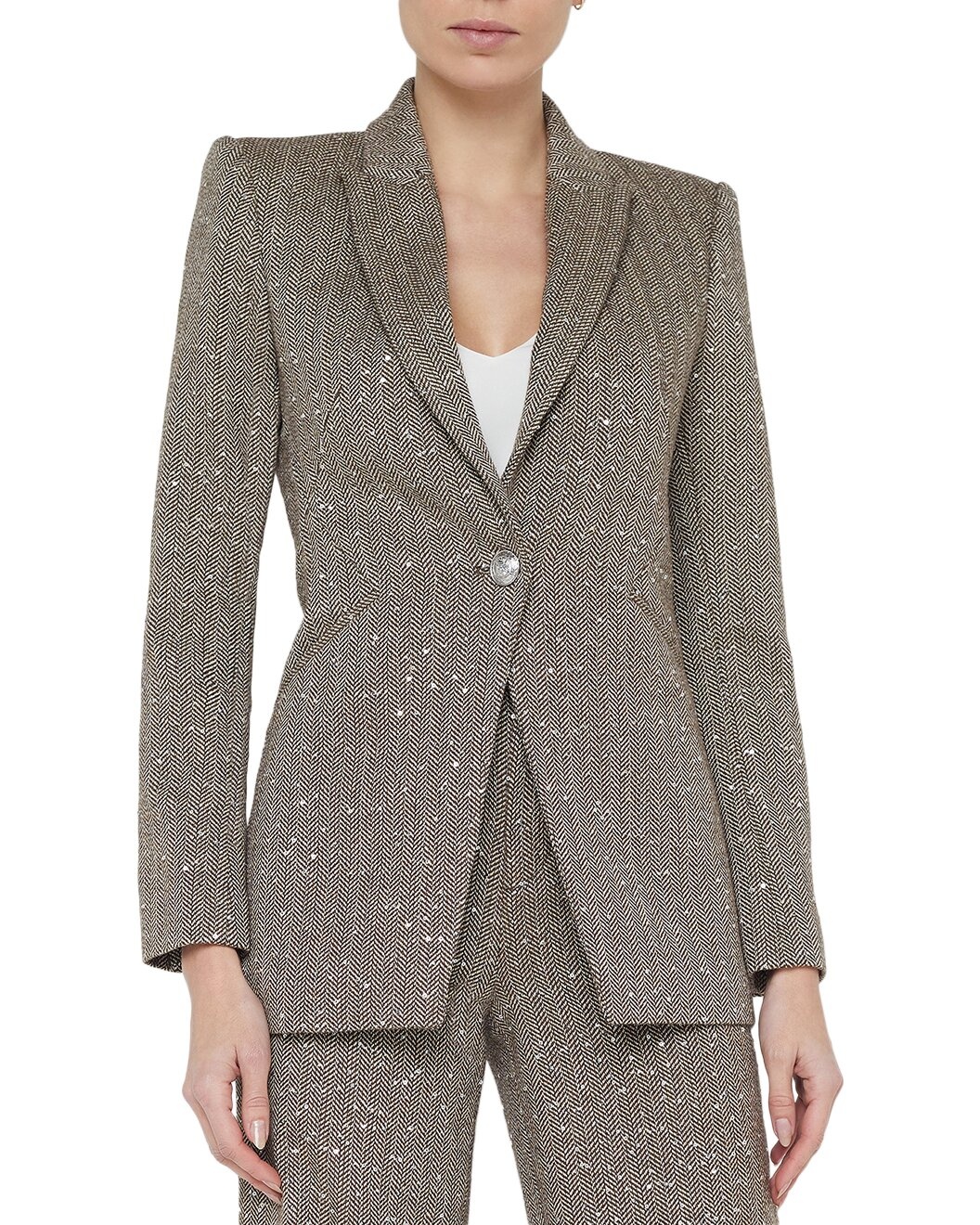 L'AGENCE Sheila Structured Wool-Blend Blazer - 1