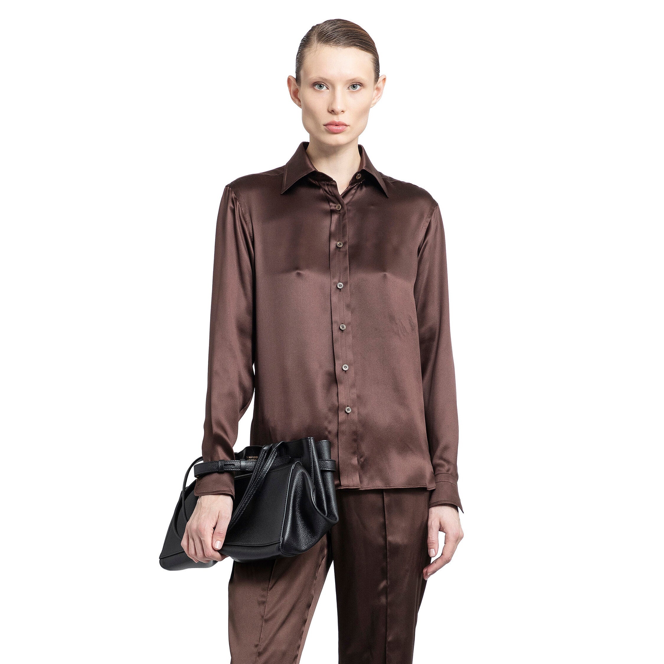 TOM FORD WOMAN BROWN SHIRTS - 5