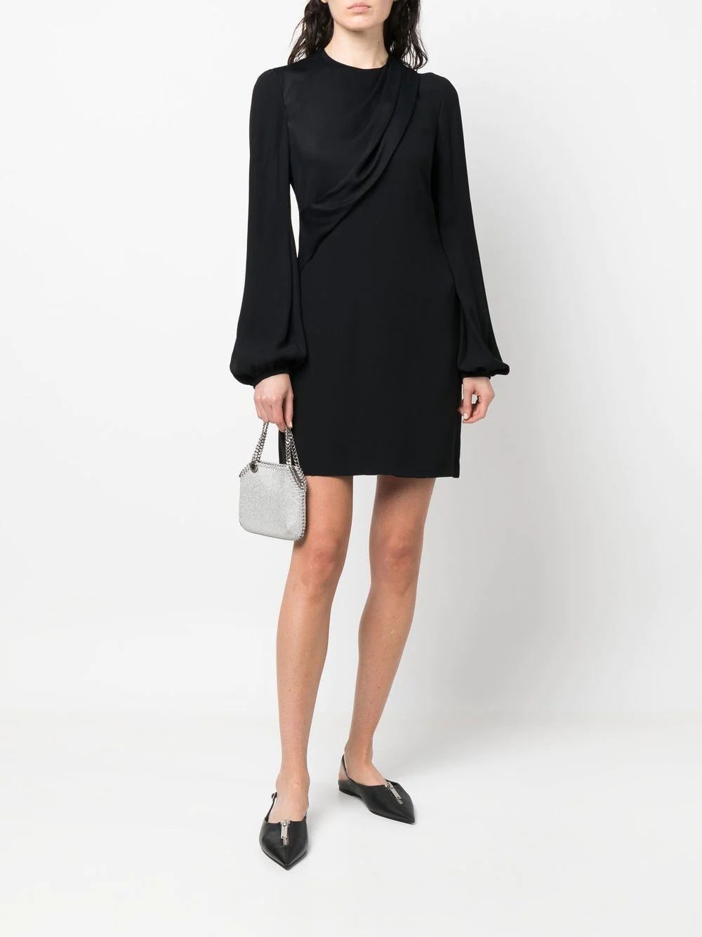 draped fitted minidress - 2