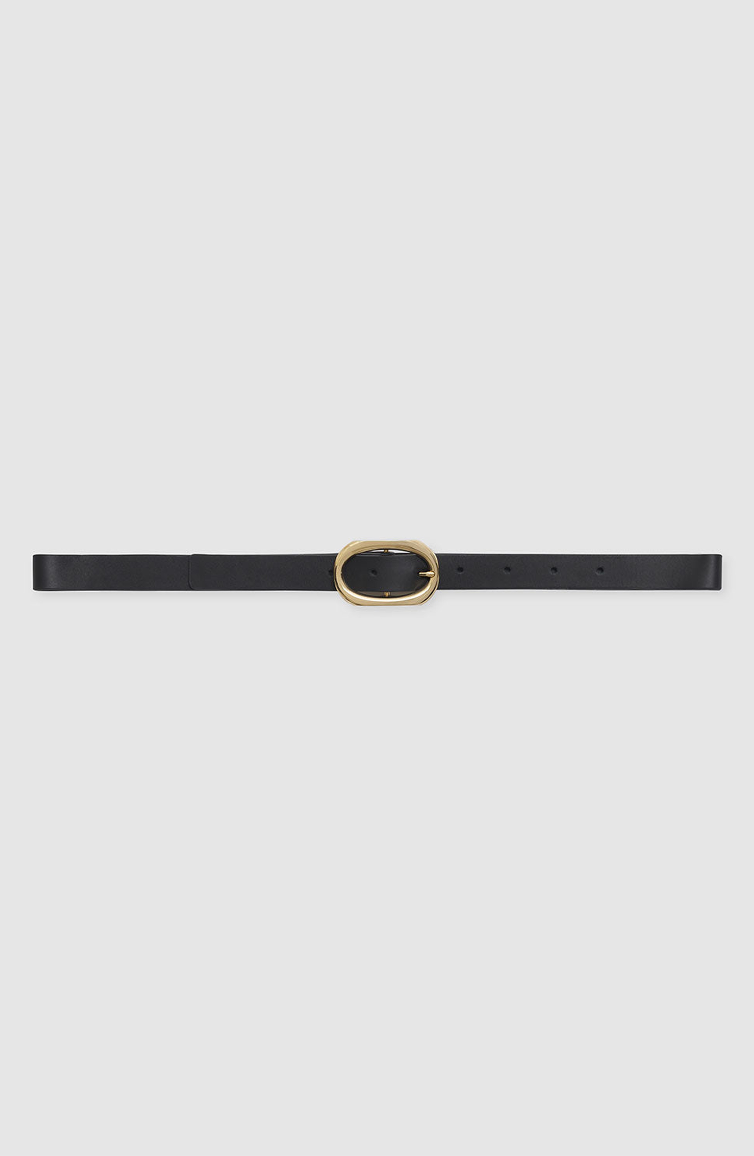 ANINE BING Small Signature Link Belt in Black /Gold at Nordstrom - 1