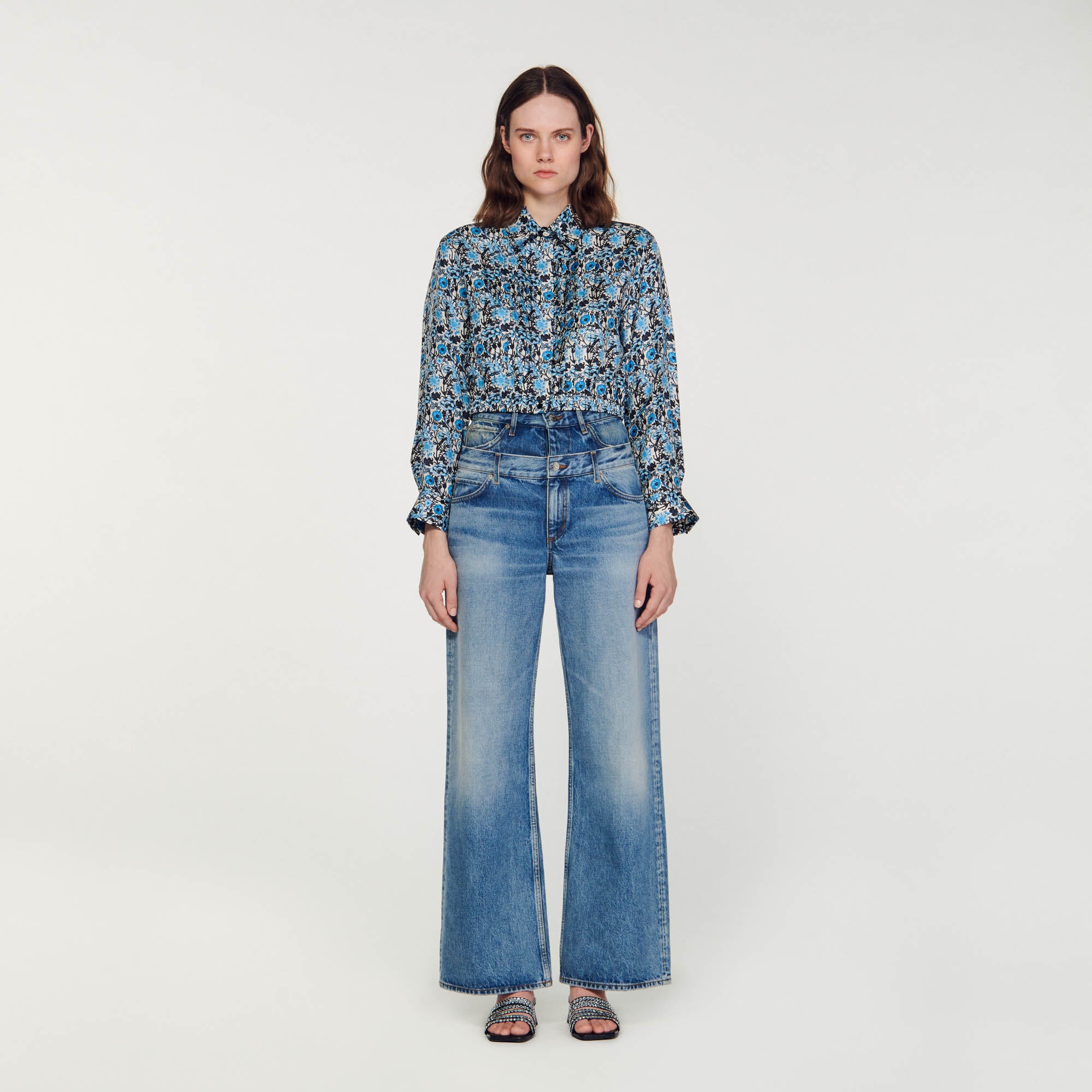 CROPPED SILK SHIRT - 3
