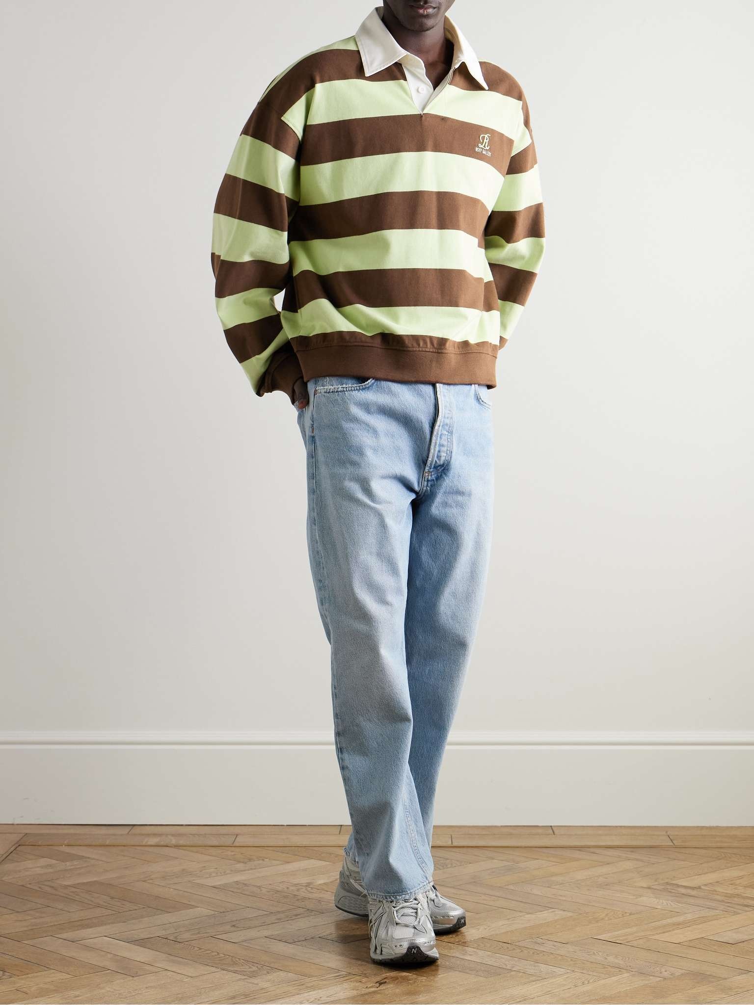 + RSVP GALLERY Logo-Embroidered Striped Cotton Rugby Shirt - 2