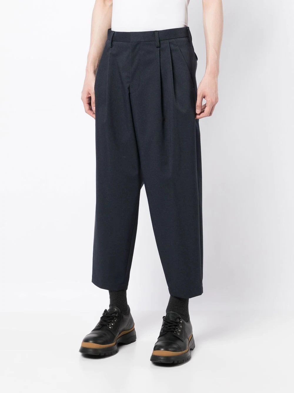 tapered cropped trousers - 3