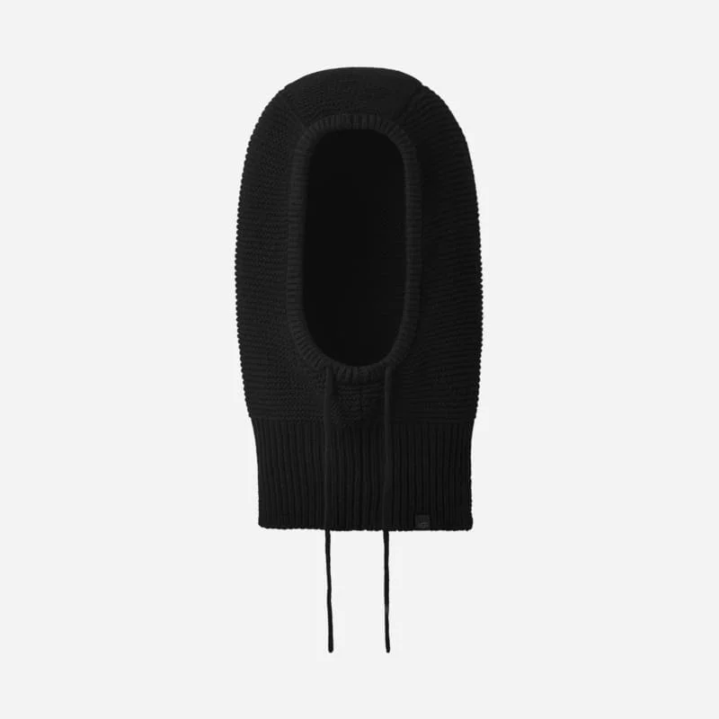 ® Women's Knit Drawstring Balaclava in Black - 1