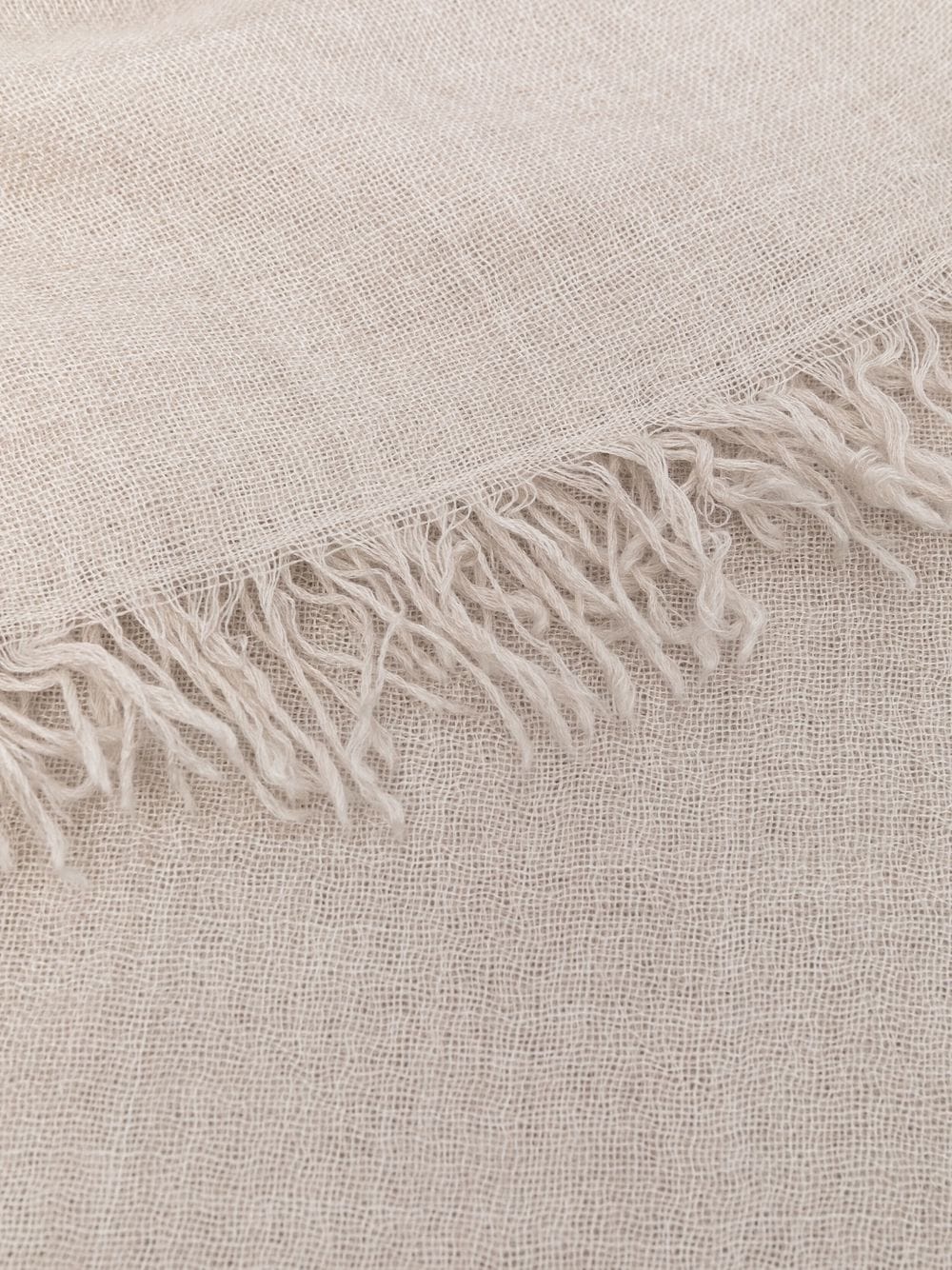 frayed-edge cashmere scarf - 3