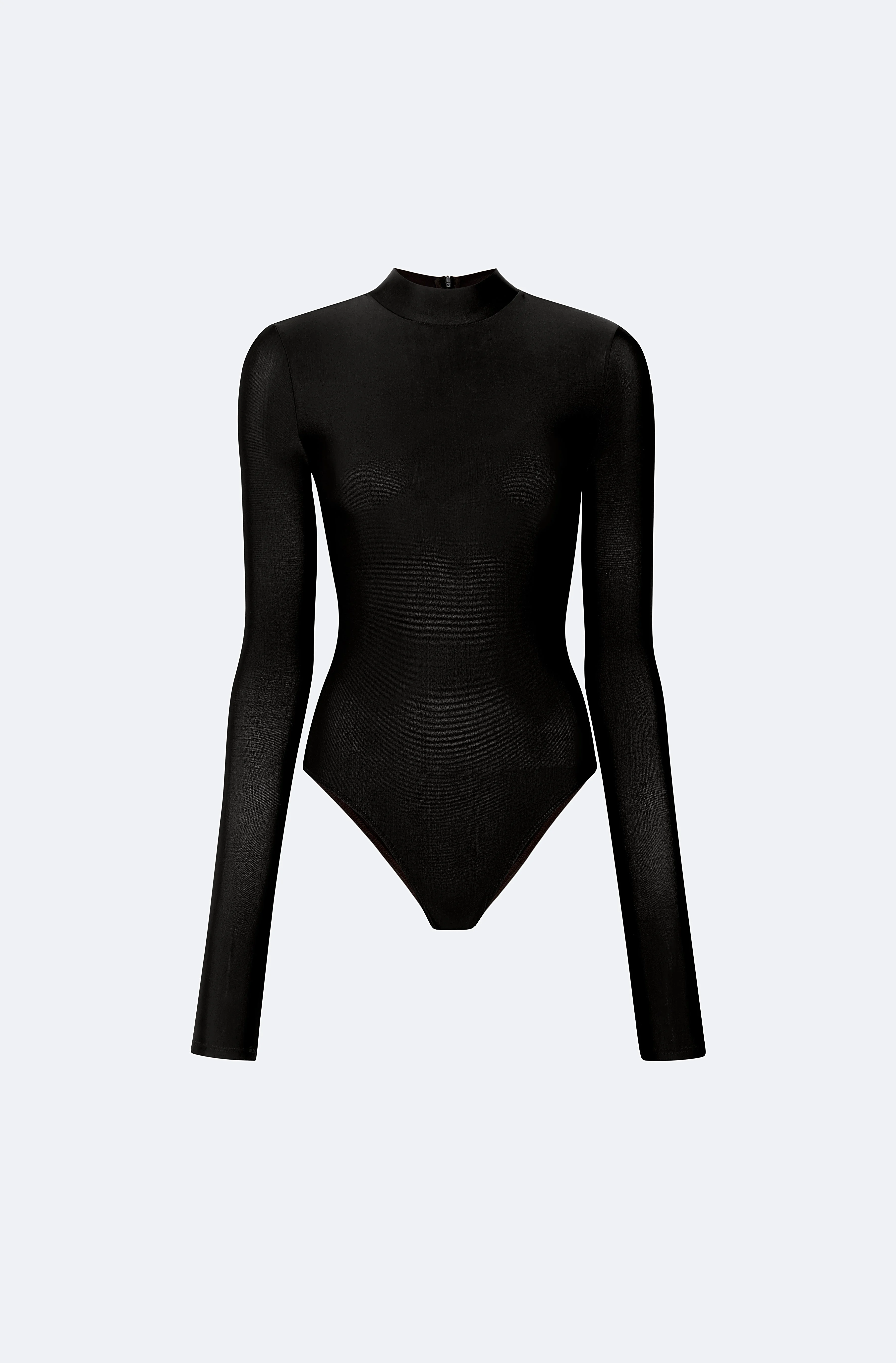Jersey Mock Neck Bodysuit - 1