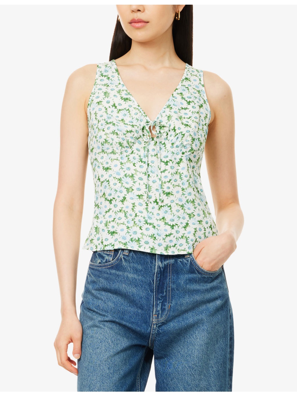 Miri Floral-Print Crepe Top - 3