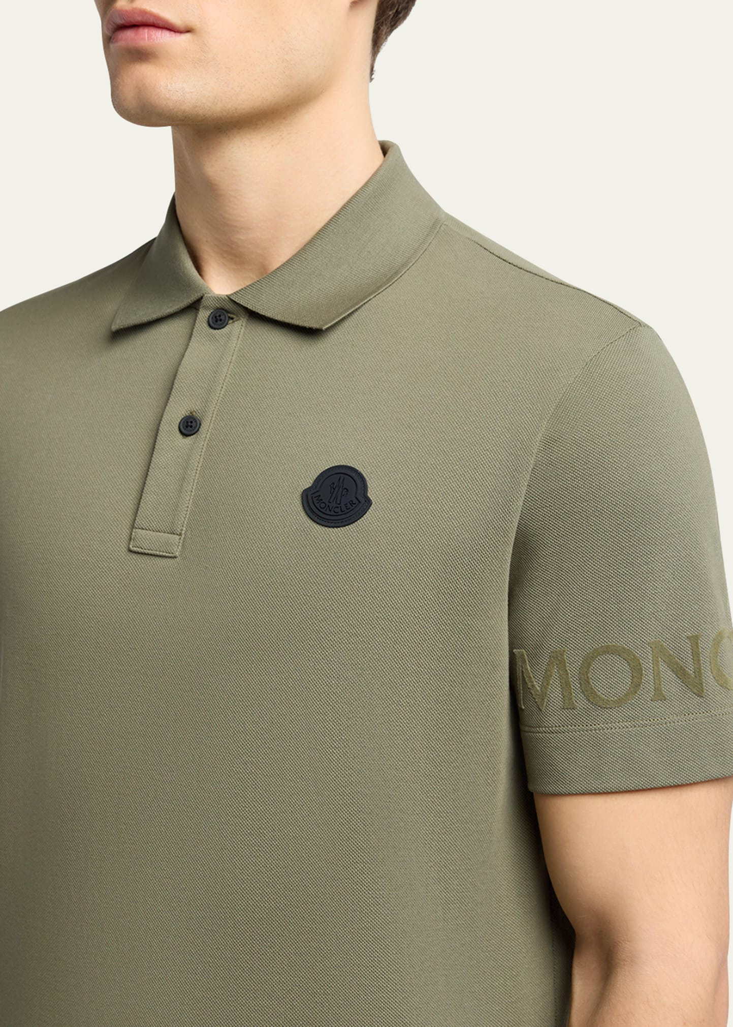 Men's Sleeve-Logo Pique Polo Shirt - 5