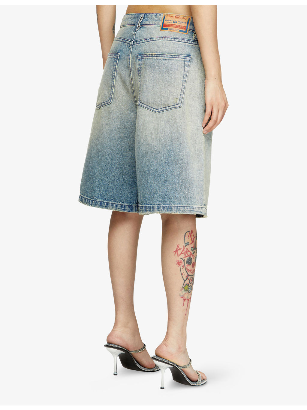 De-Sire Wide-Leg Denim Shorts - 5
