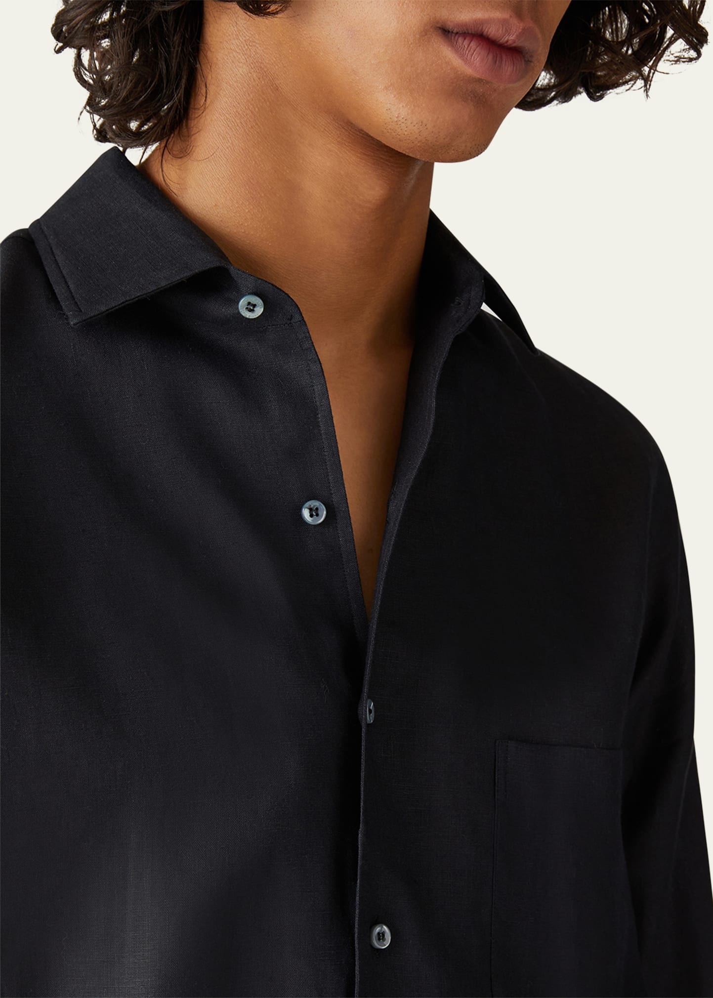 Men's Andre Long-Sleeve Linen Shirt - 5