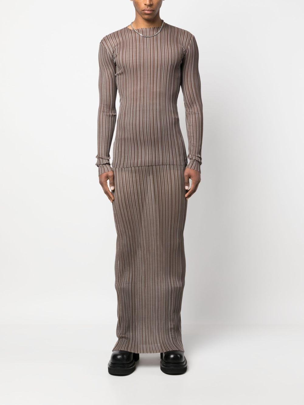 striped maxi skirt - 3