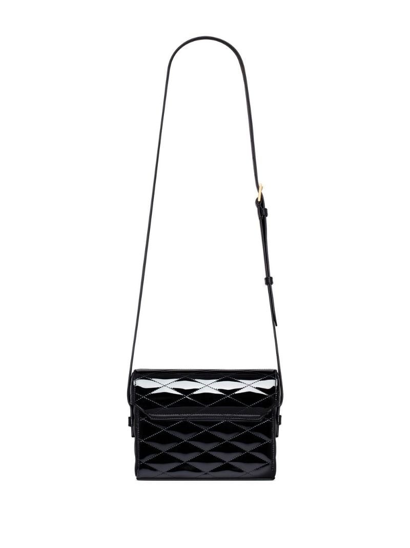 quilted patent-leather bucket bag - 2