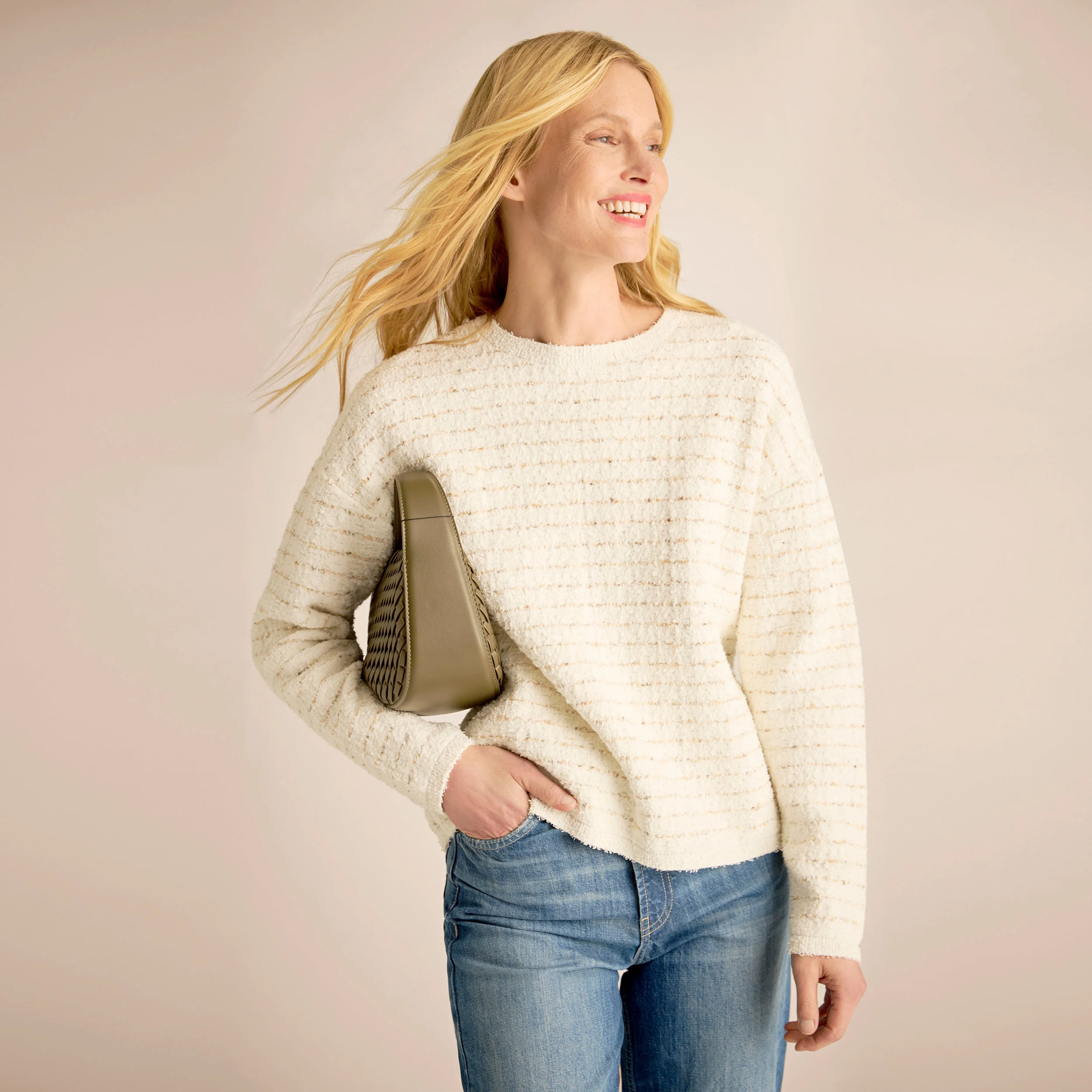 Para Office Pullover - Boucle Stripe Jardigan - 1