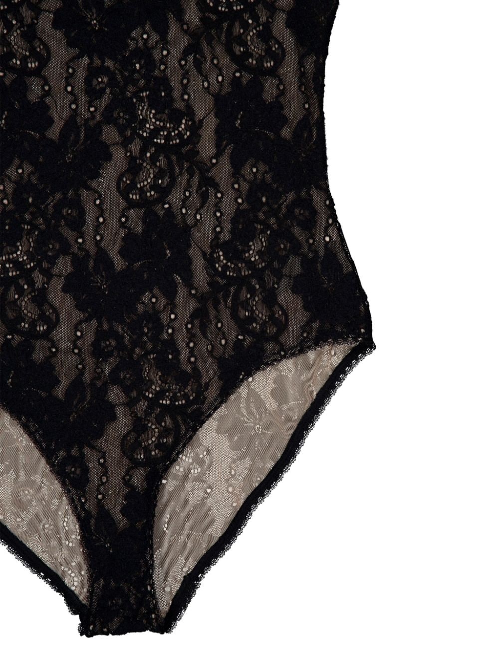 floral-lace bodysuit - 5