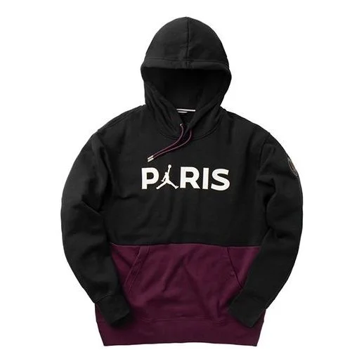Air Jordan PSG Paris Saint-Germain Fleece Pullover Hoodie 'Bordeaux' CK9773-010 - 1