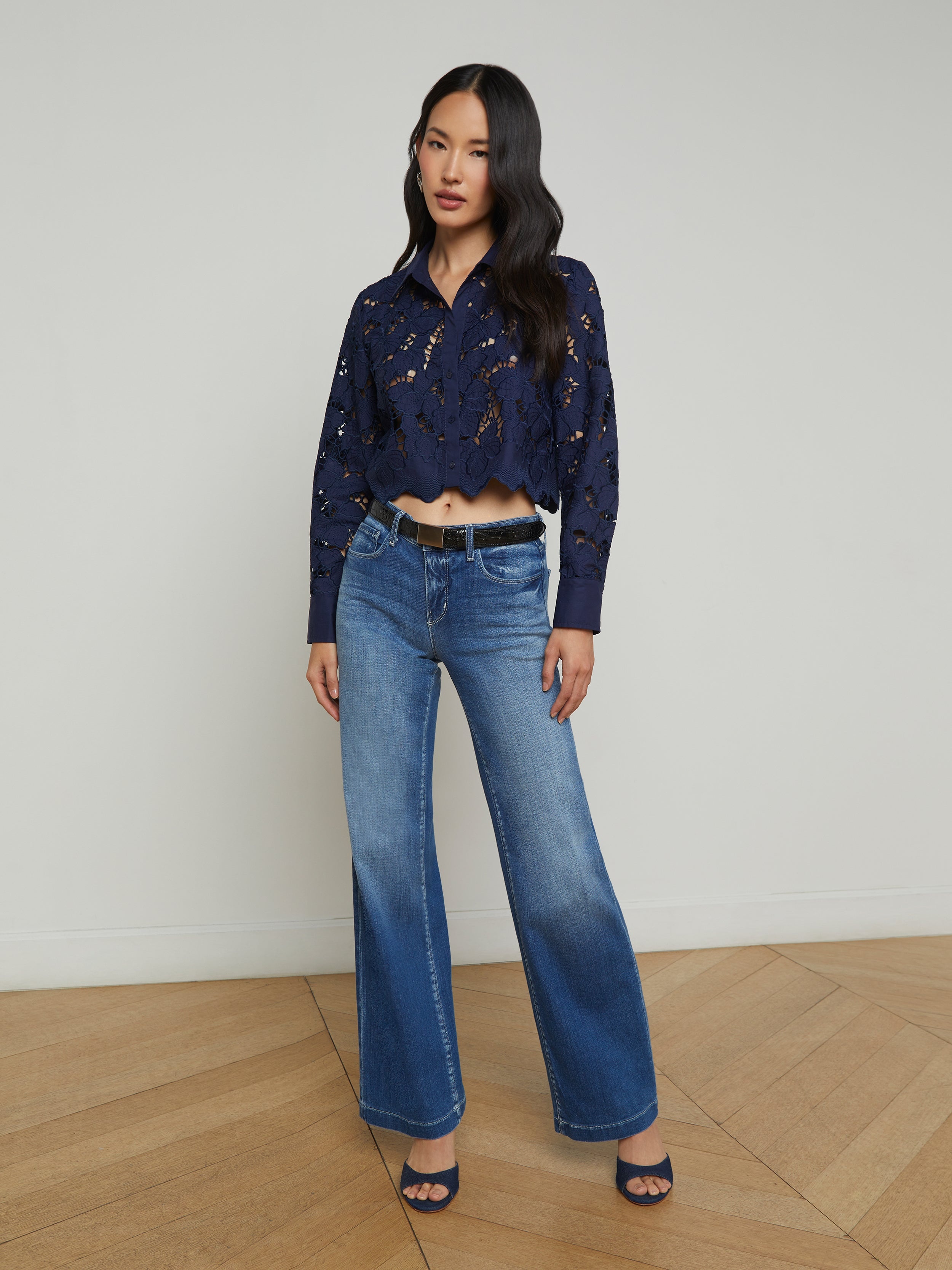 Seychelle Lace Cropped Blouse - 5