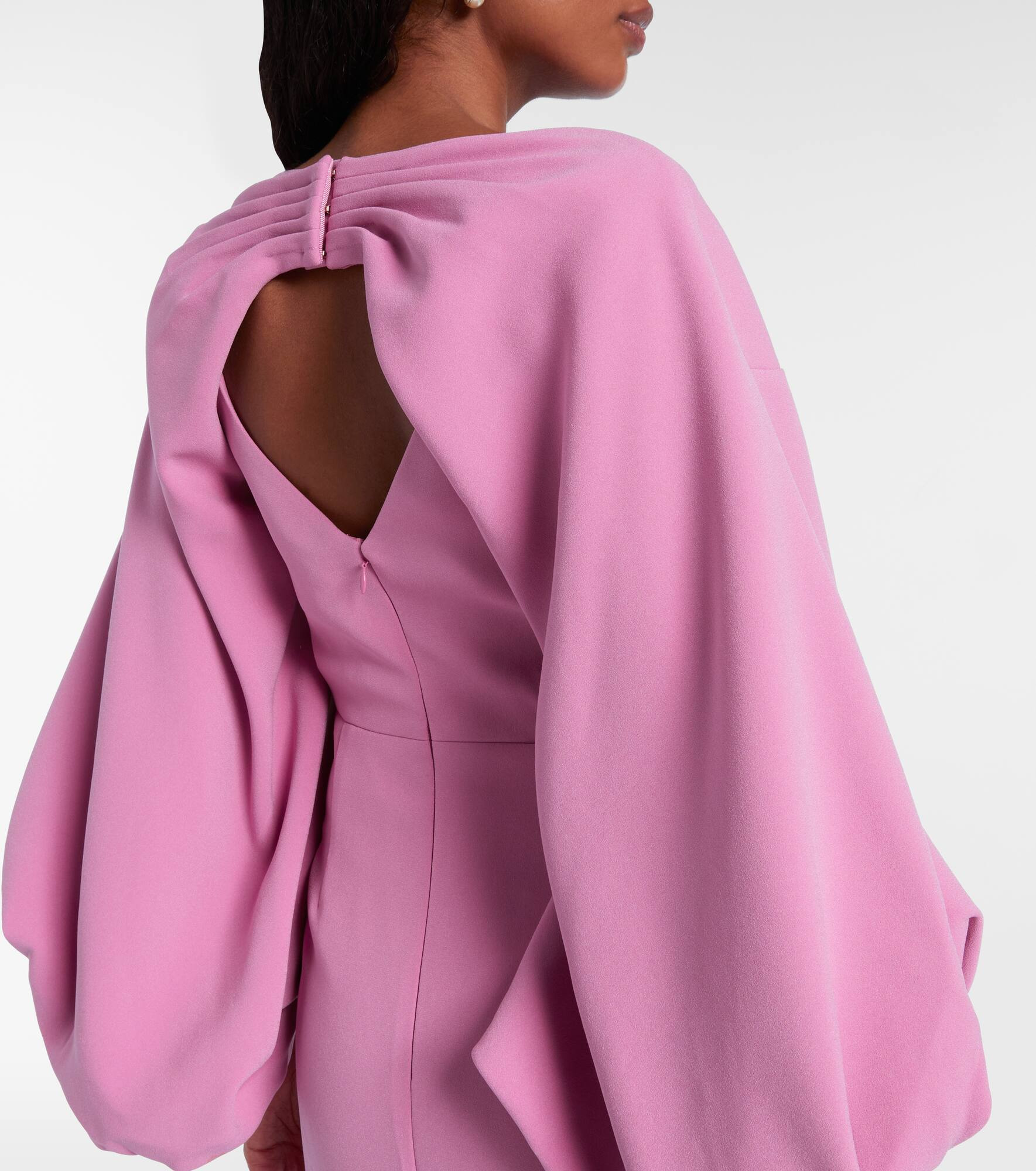 Garance balloon-sleeve crêpe gown - 6