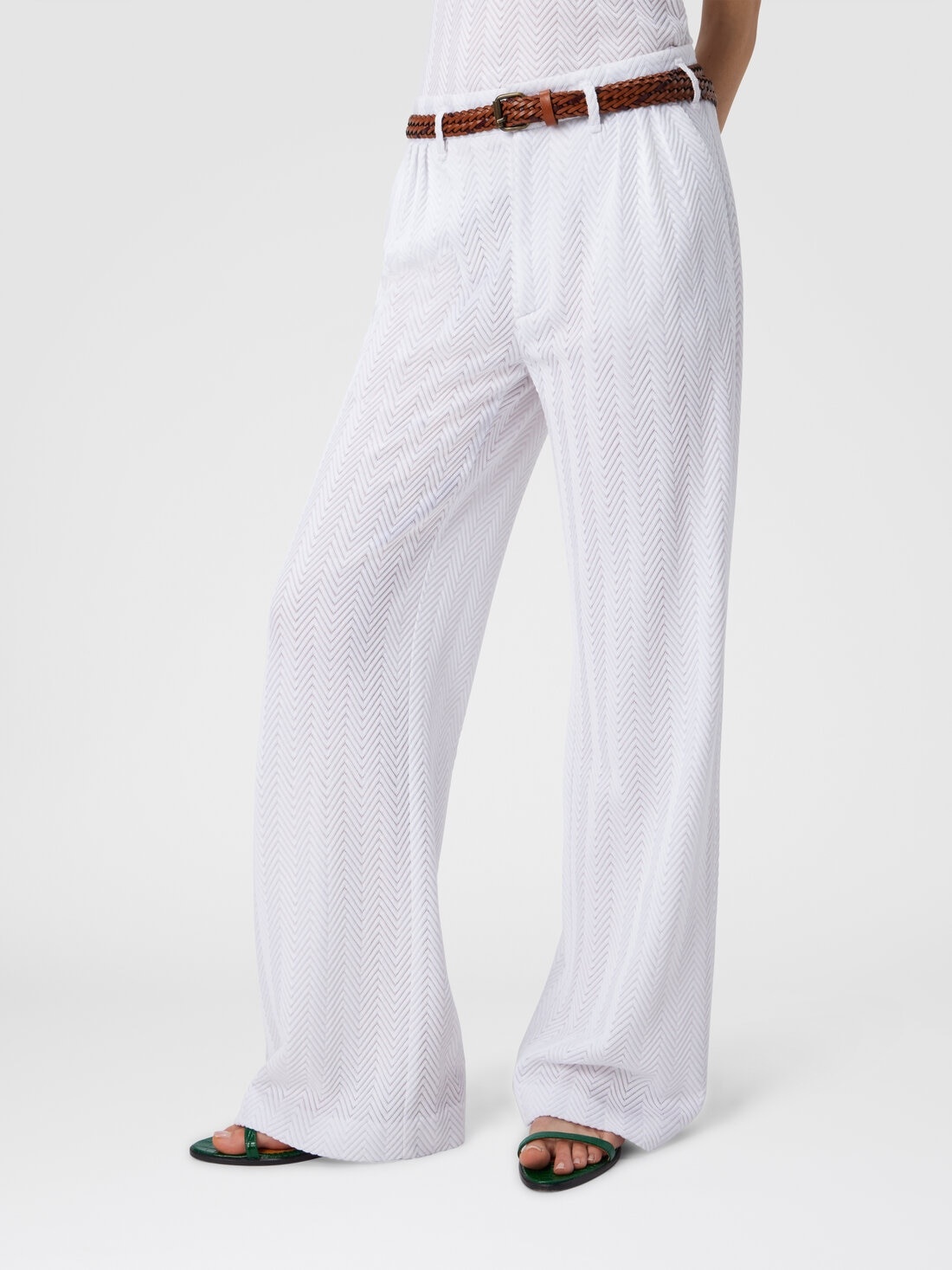 Tailored Pants with Zigzag Pattern - 4