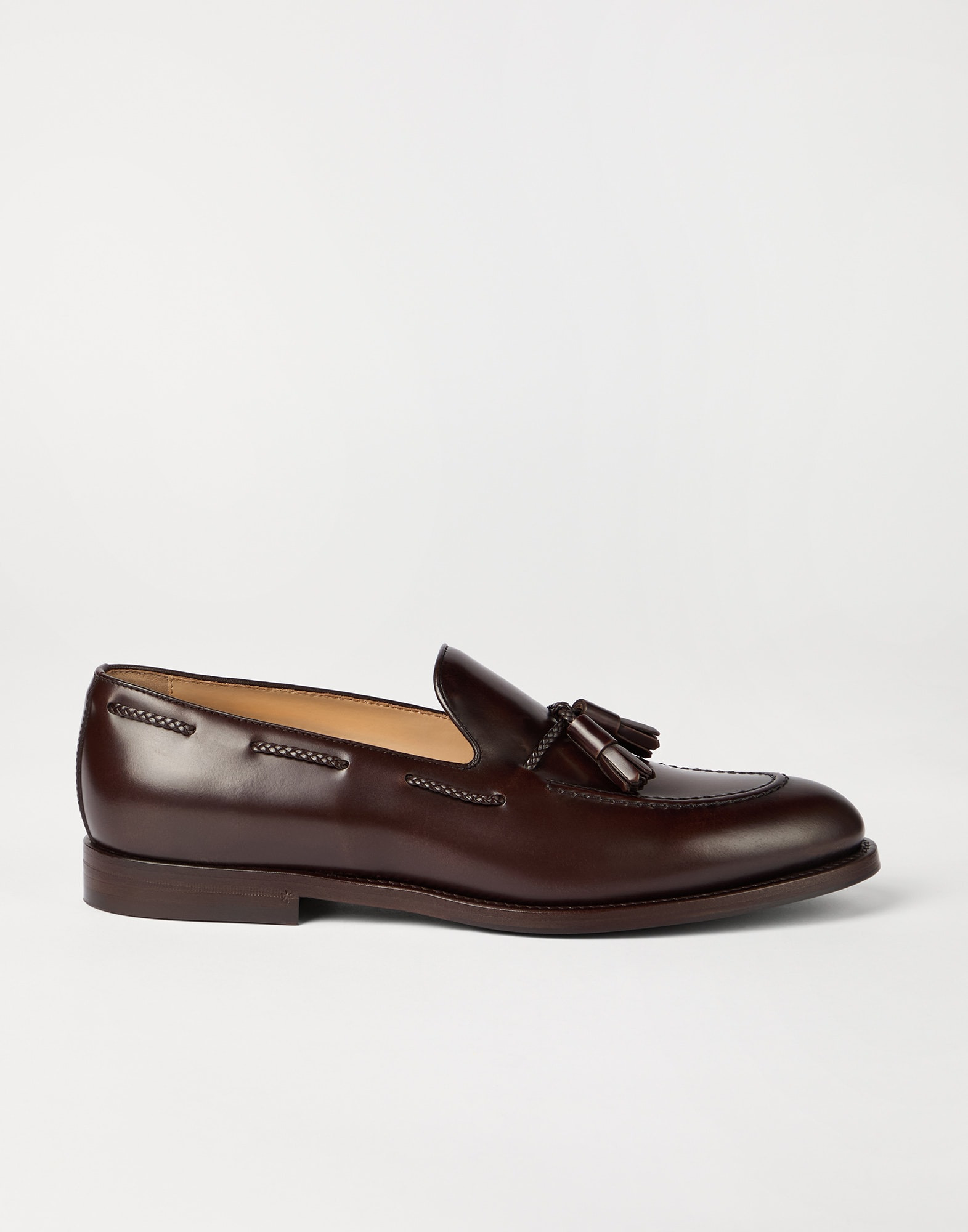 Burnished calfskin loafers with tassels - 5