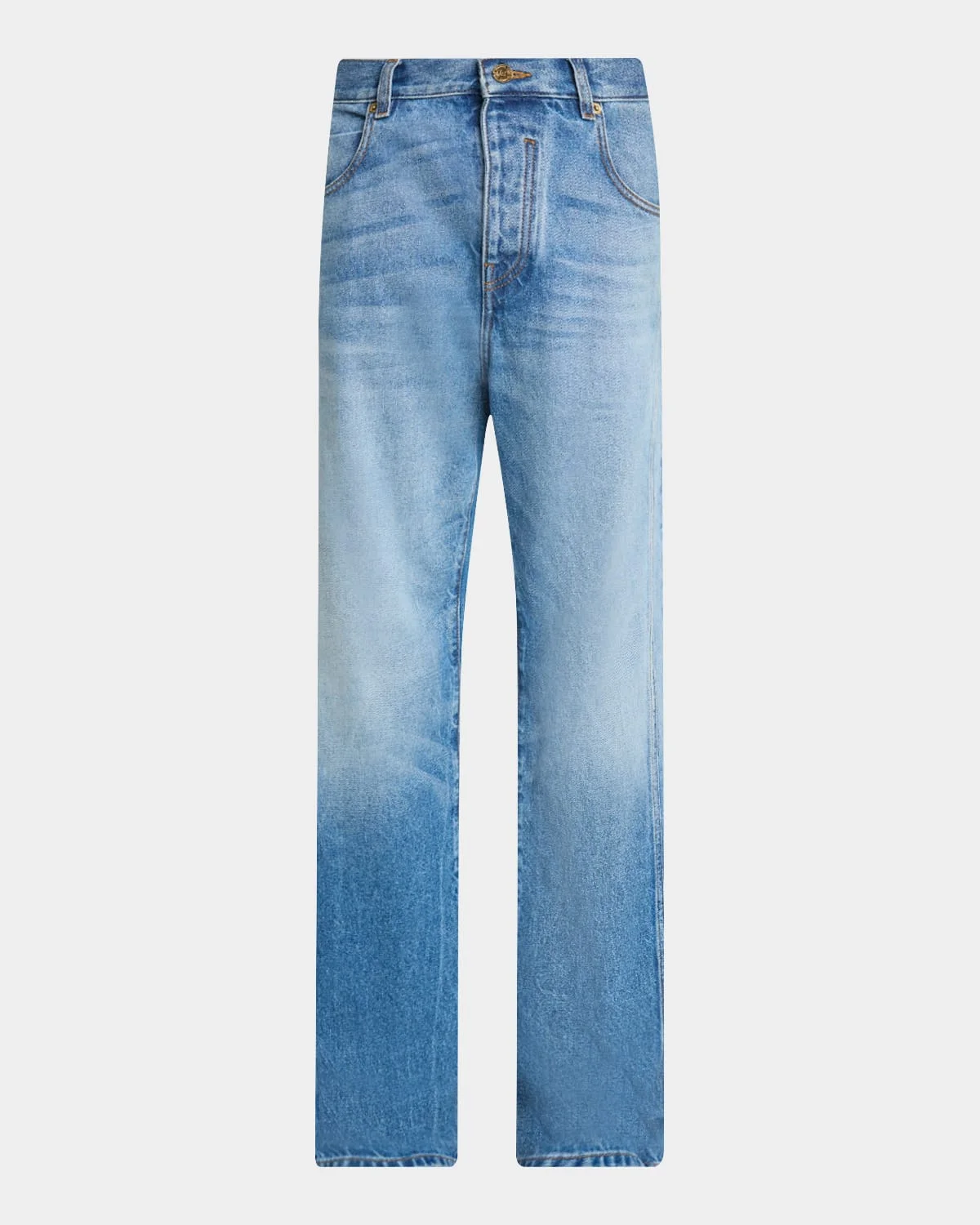 Men's Loose-Fit Faded Denim Jeans - 1