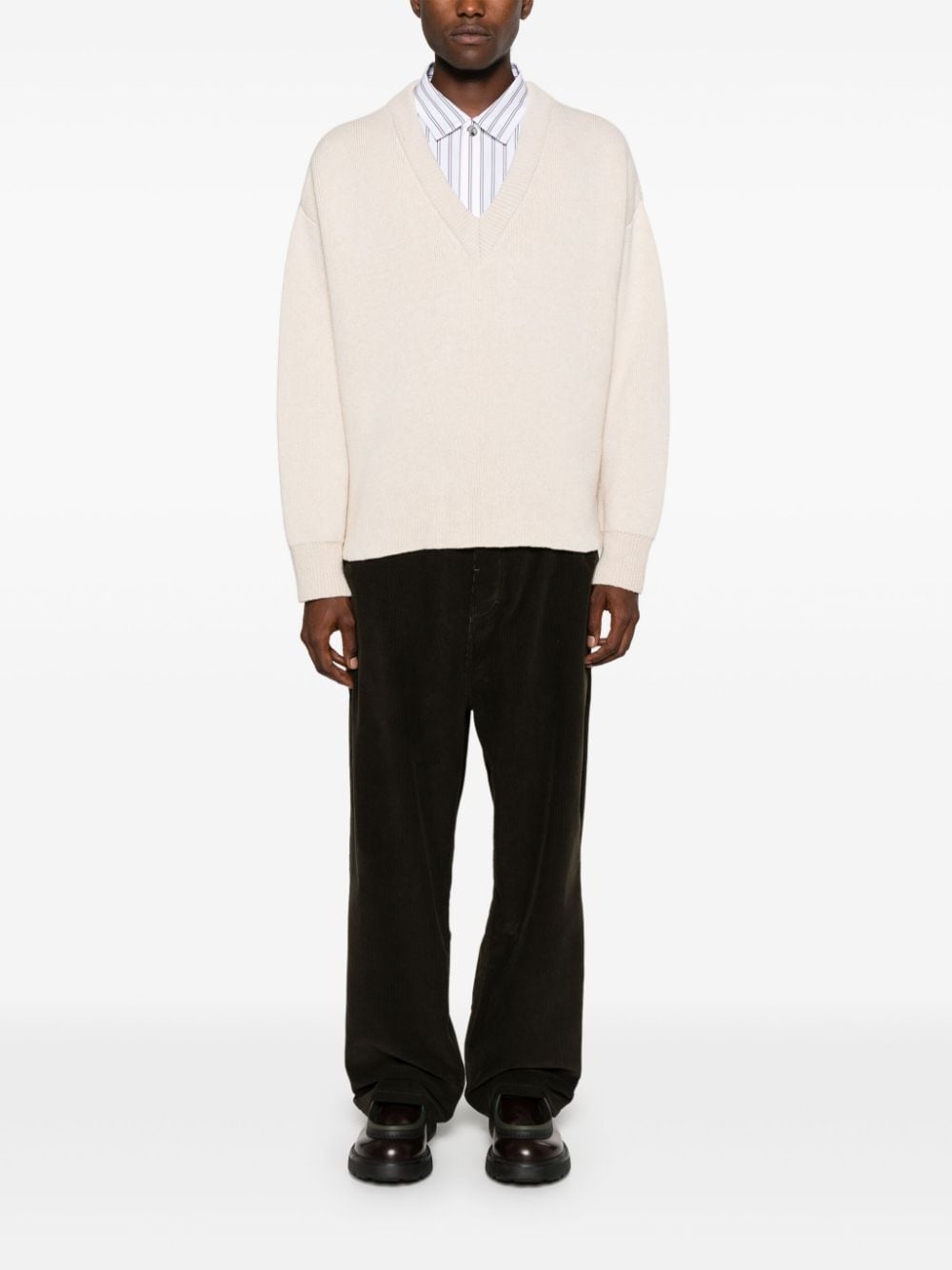 corduroy straight-leg trousers - 2
