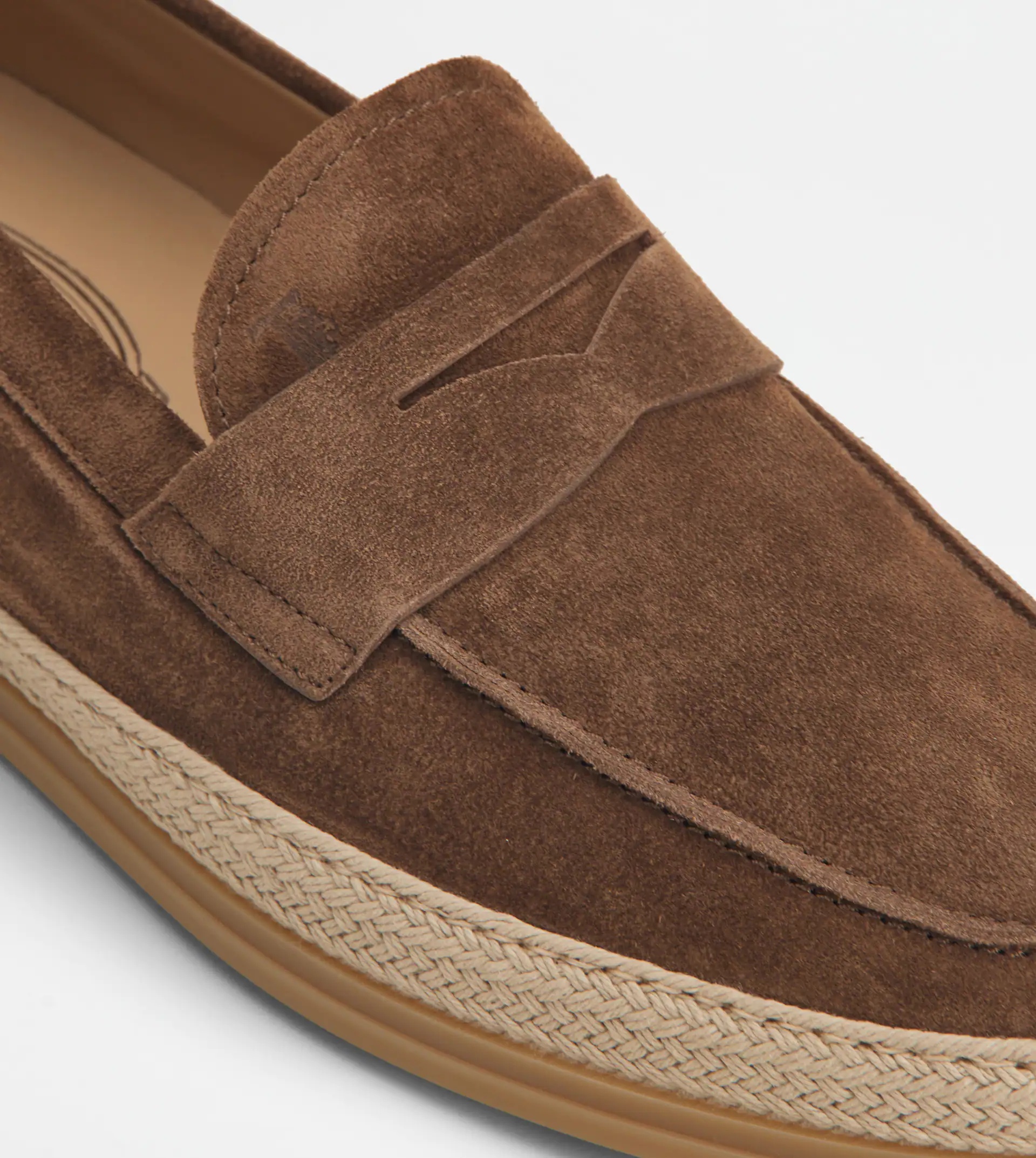 LOAFERS IN SUEDE - BROWN - 5