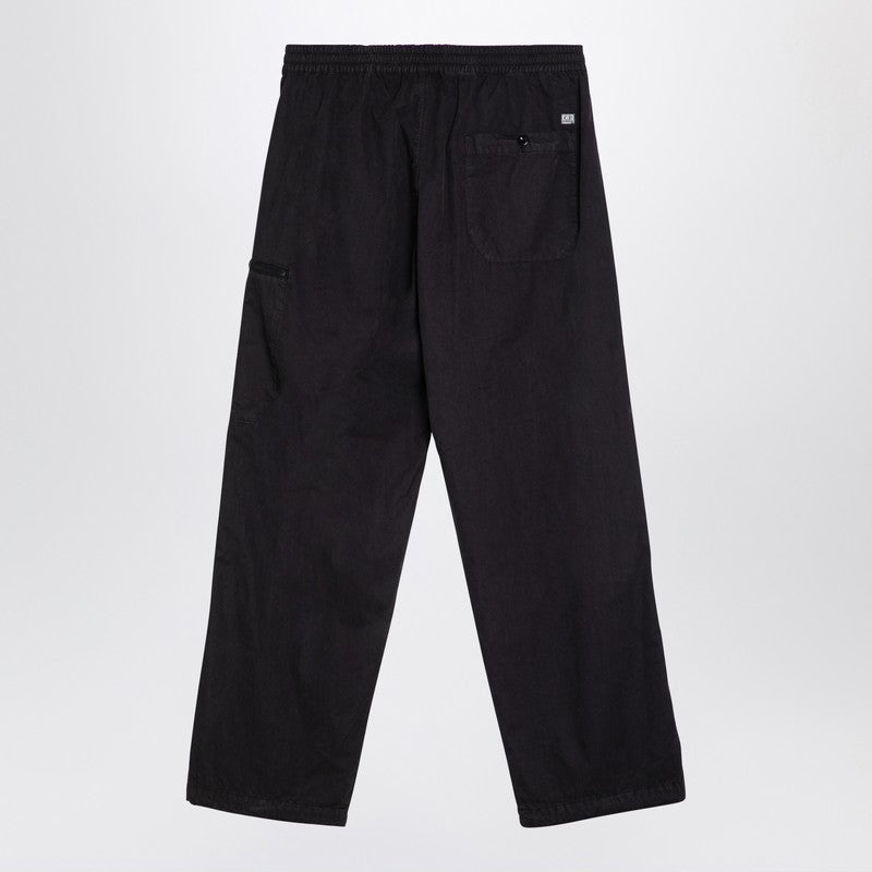 C.P. Company Black Washed Cotton Cargo Trousers Men - 2