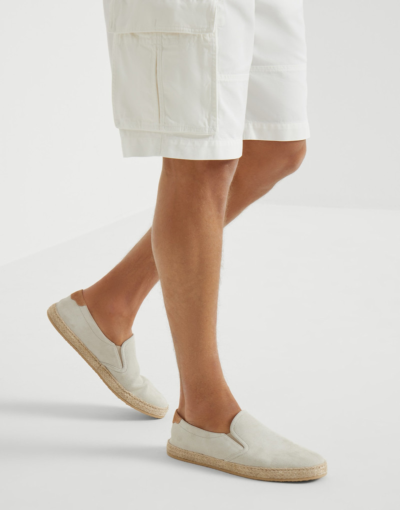 Suede slip-ons with rope insert 5