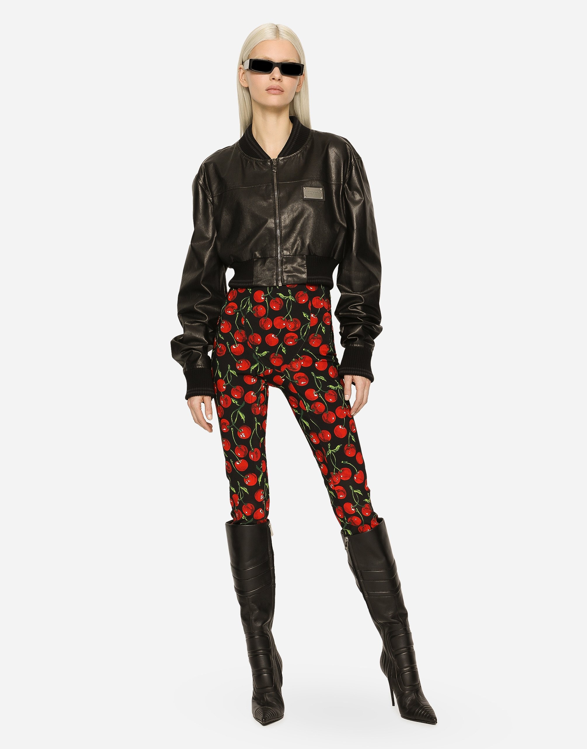 Short nappa leather bomber jacket with Dolce&Gabbana tag - 2