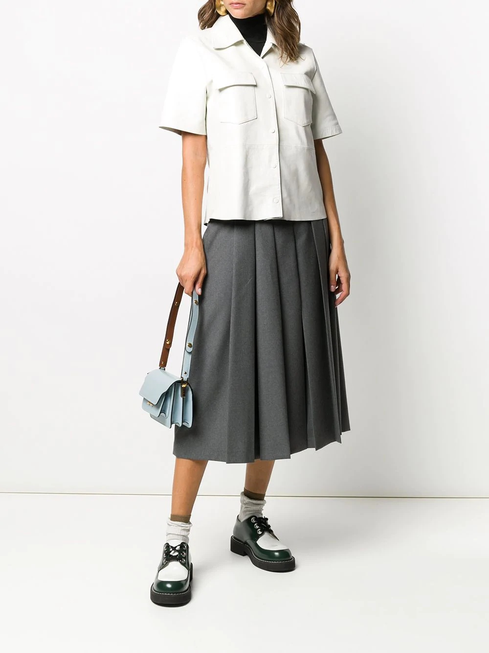 high-waisted pleated skirt - 2