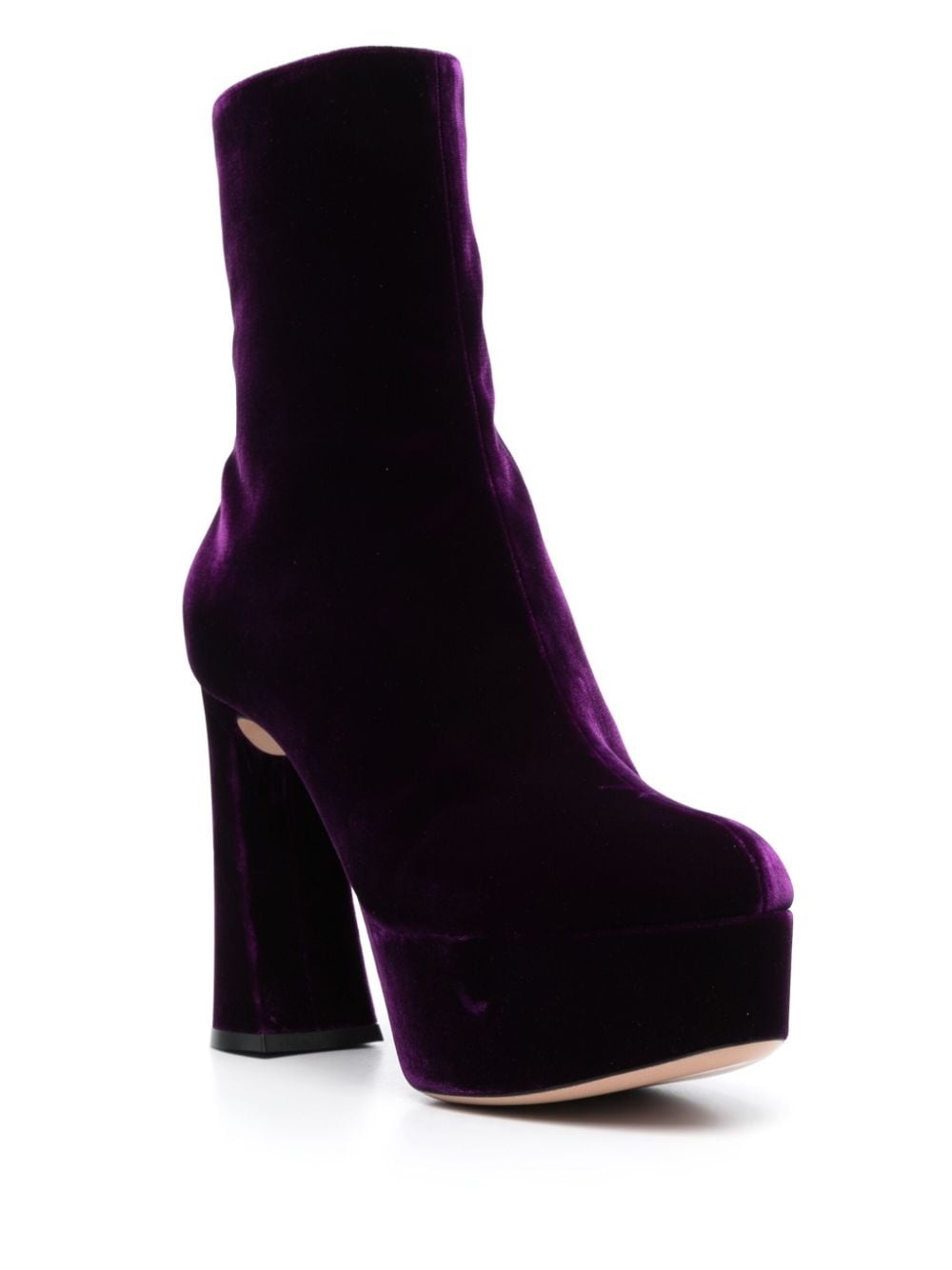 110mm velvet platform boots - 2