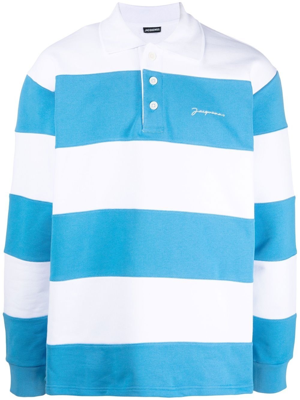 logo striped polo shirt - 1