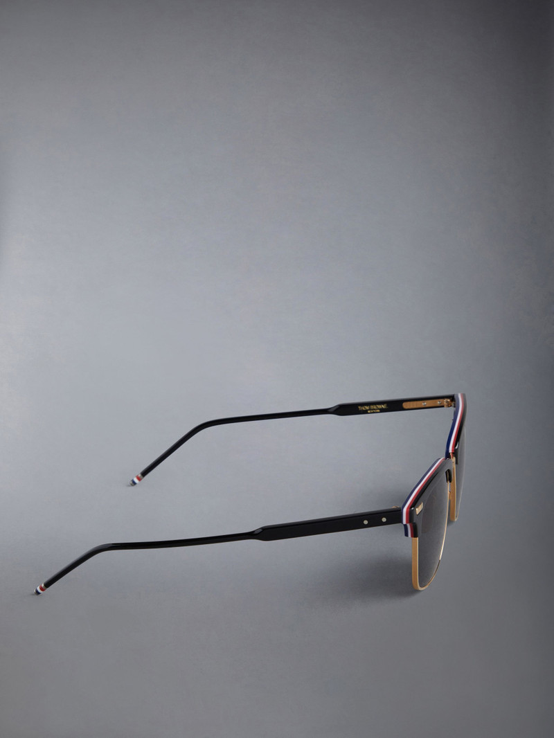 RECTANGULAR SUNGLASSES IN ACETATE AND TITANIUM 4