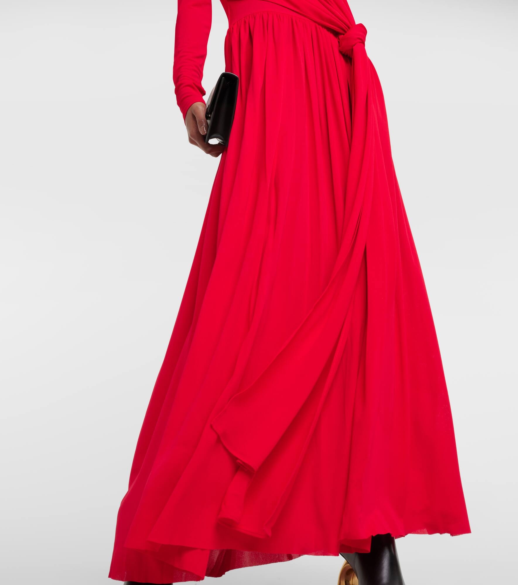 Meret draped crêpe jersey maxi dress - 5