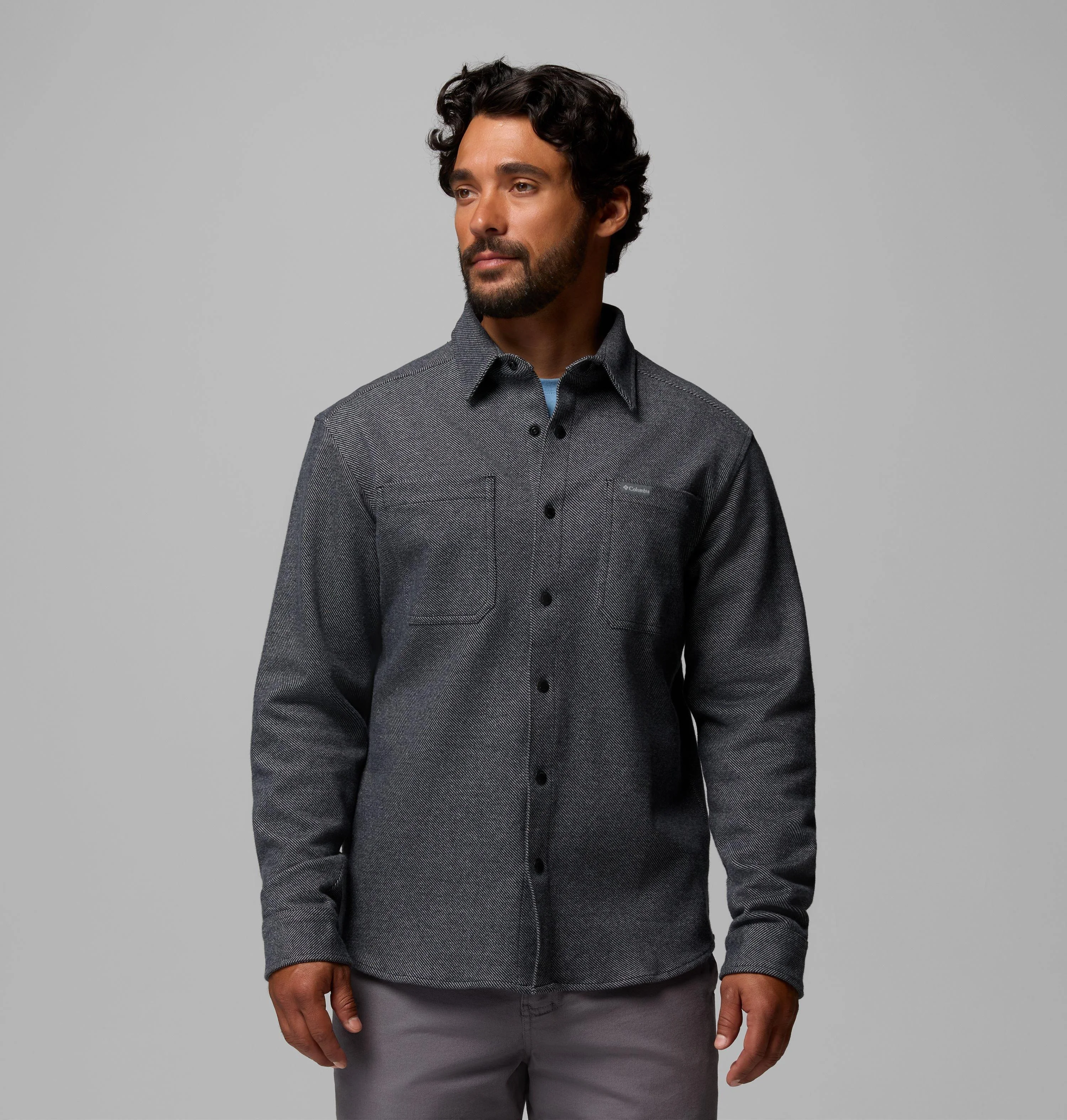 Men's Twill River Long Sleeve Knit Shirt - 1