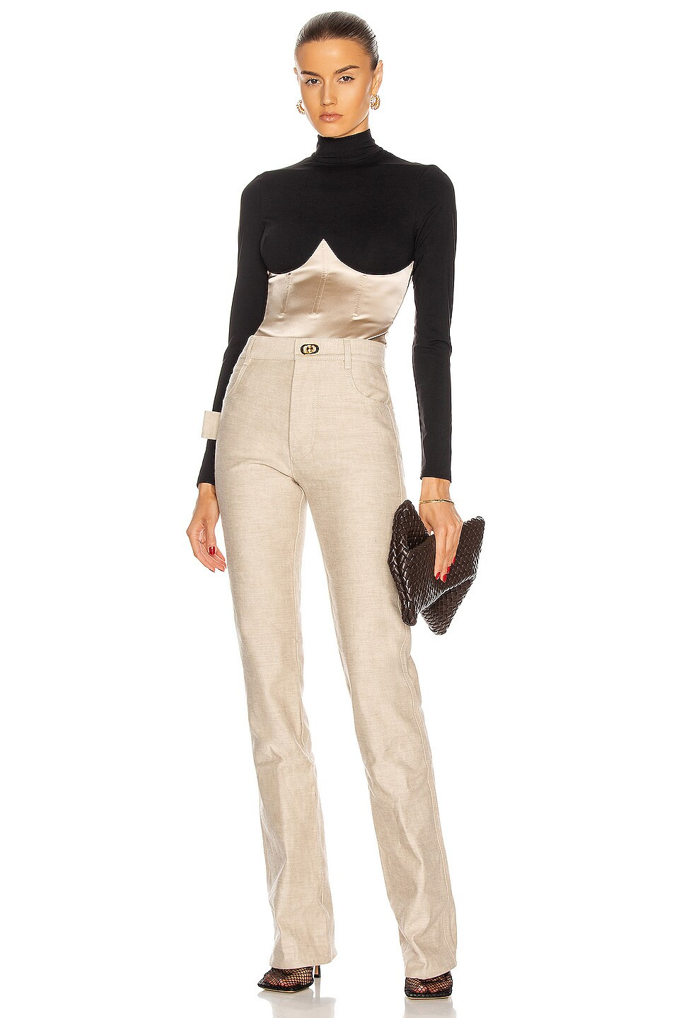 Mock Neck Long Sleeve Bodysuit - 5