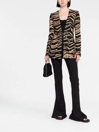 Stella McCartney tiger-print jacquard belted jacket outlook