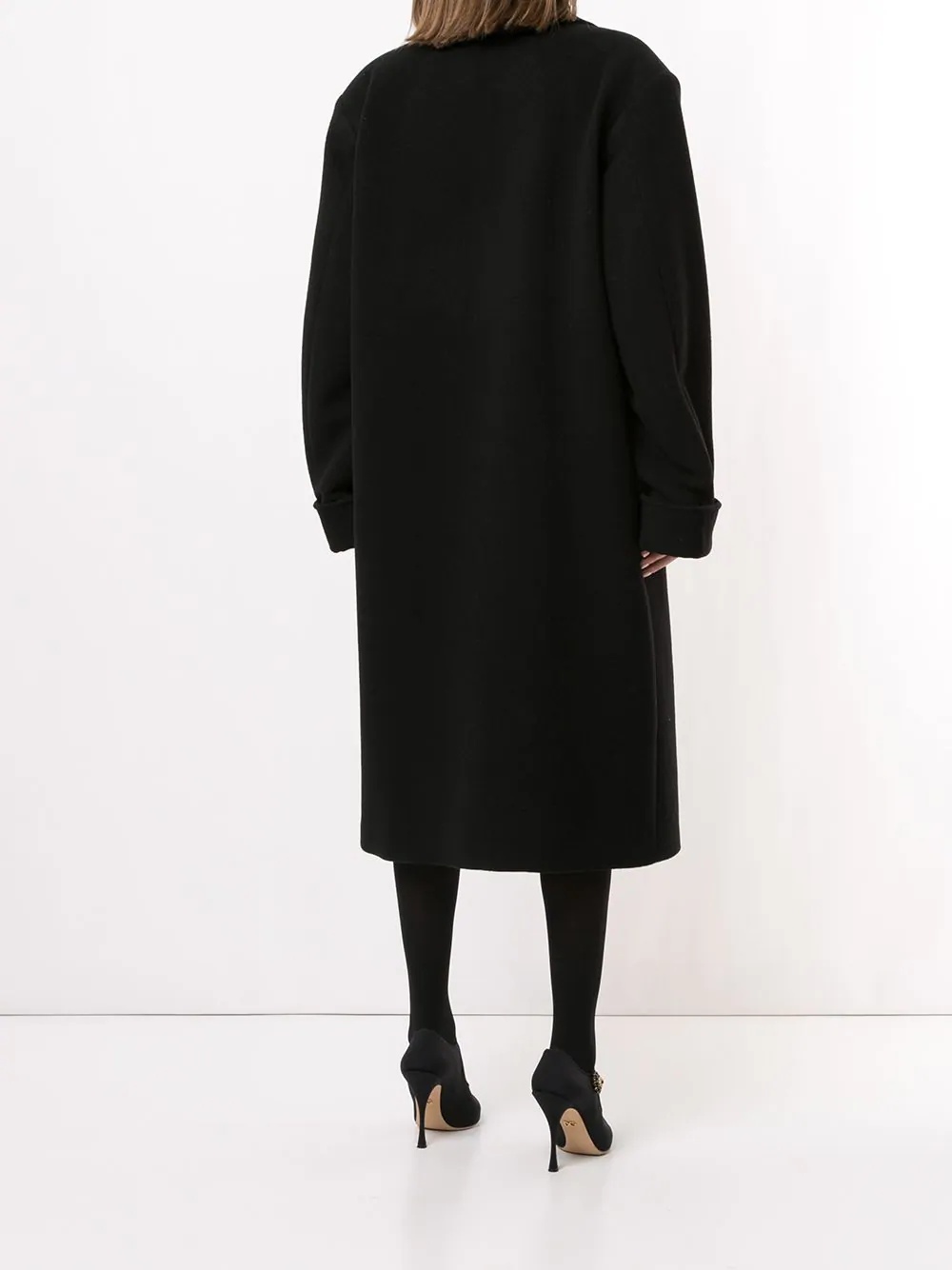 double-breasted midi coat - 4