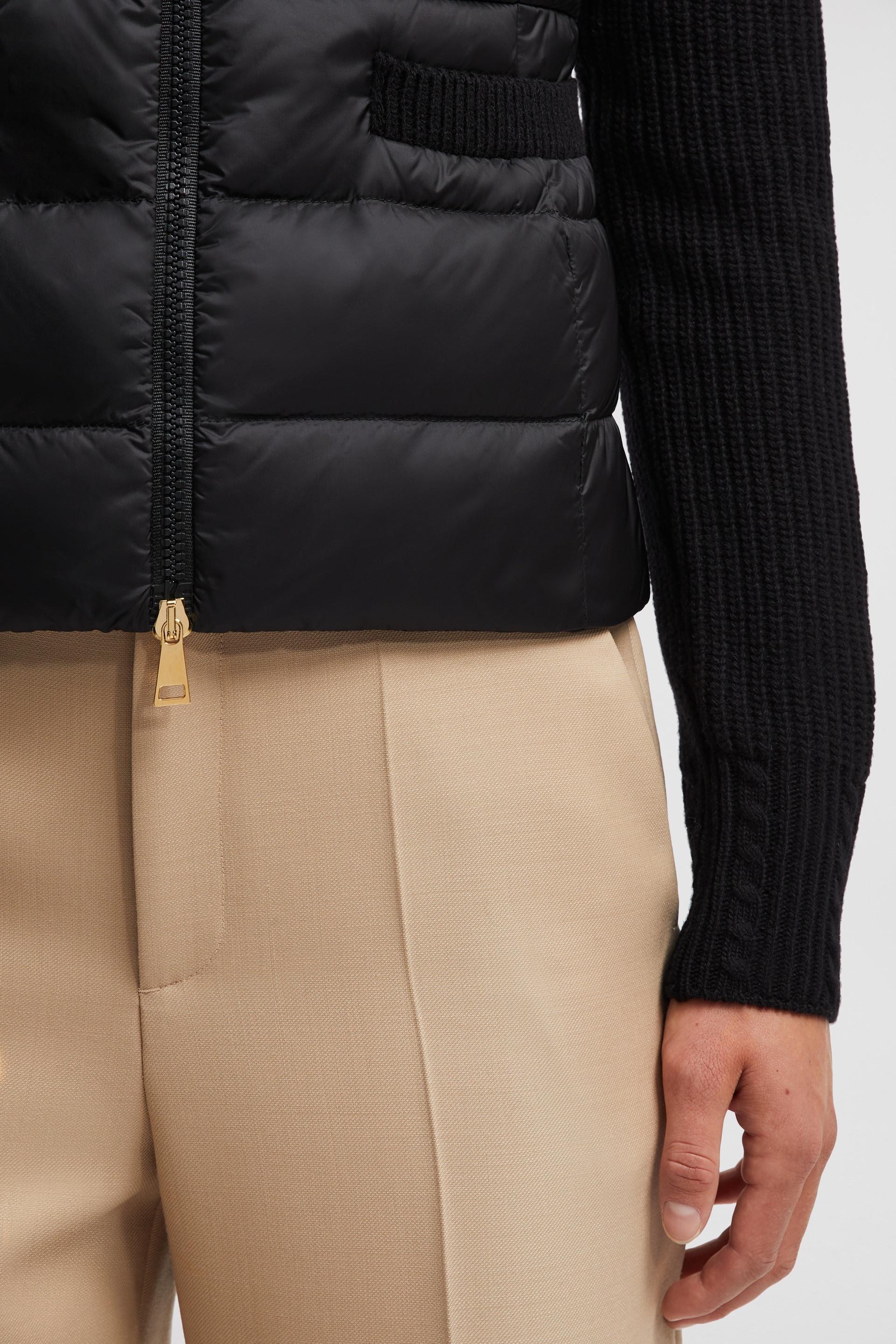 Padded Wool Zip-Up Cardigan - 6