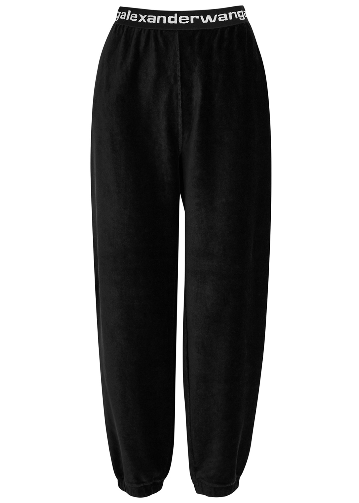 Black stretch-corduroy trousers - 1