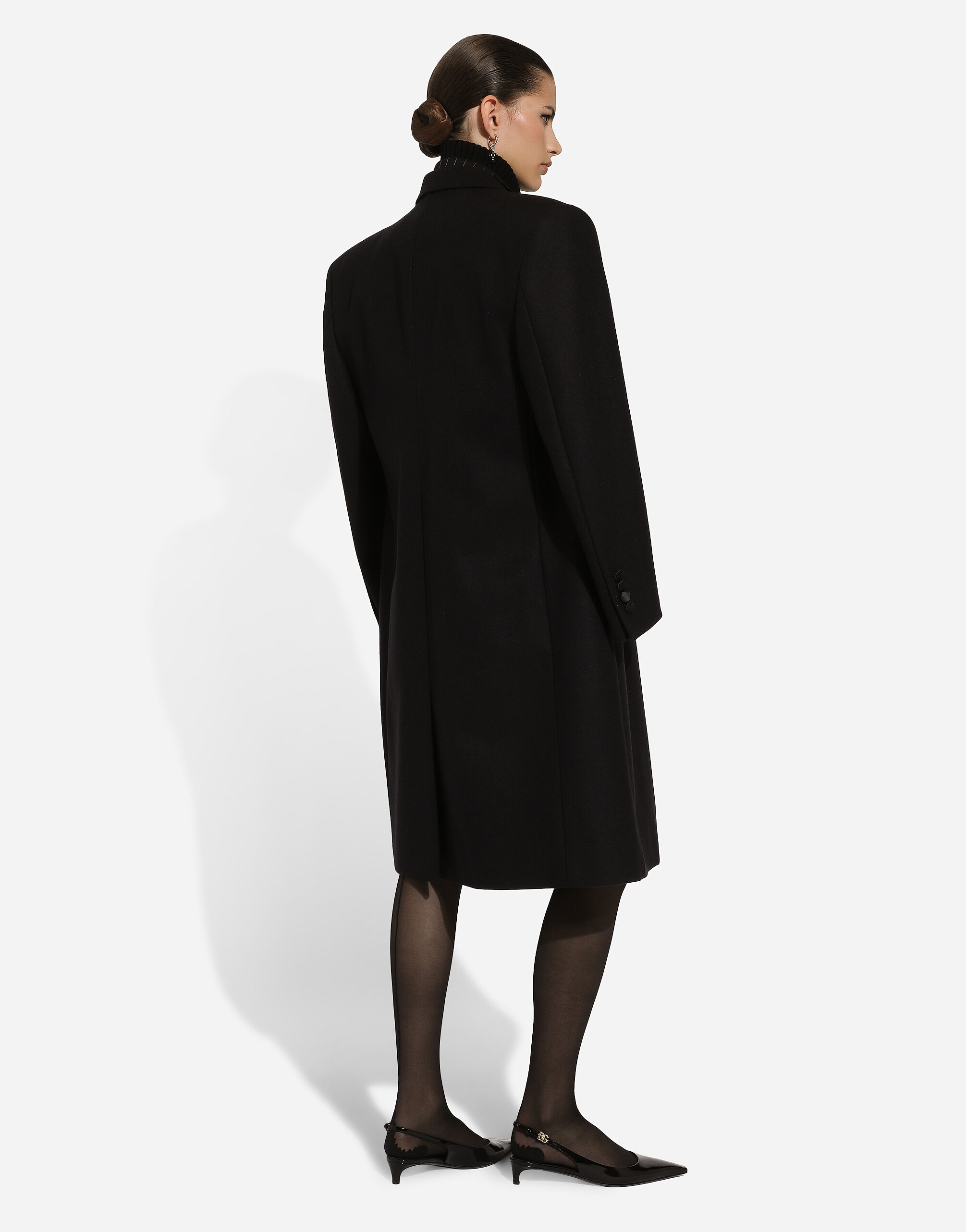 Pinstripe wool calf-length skirt - 7