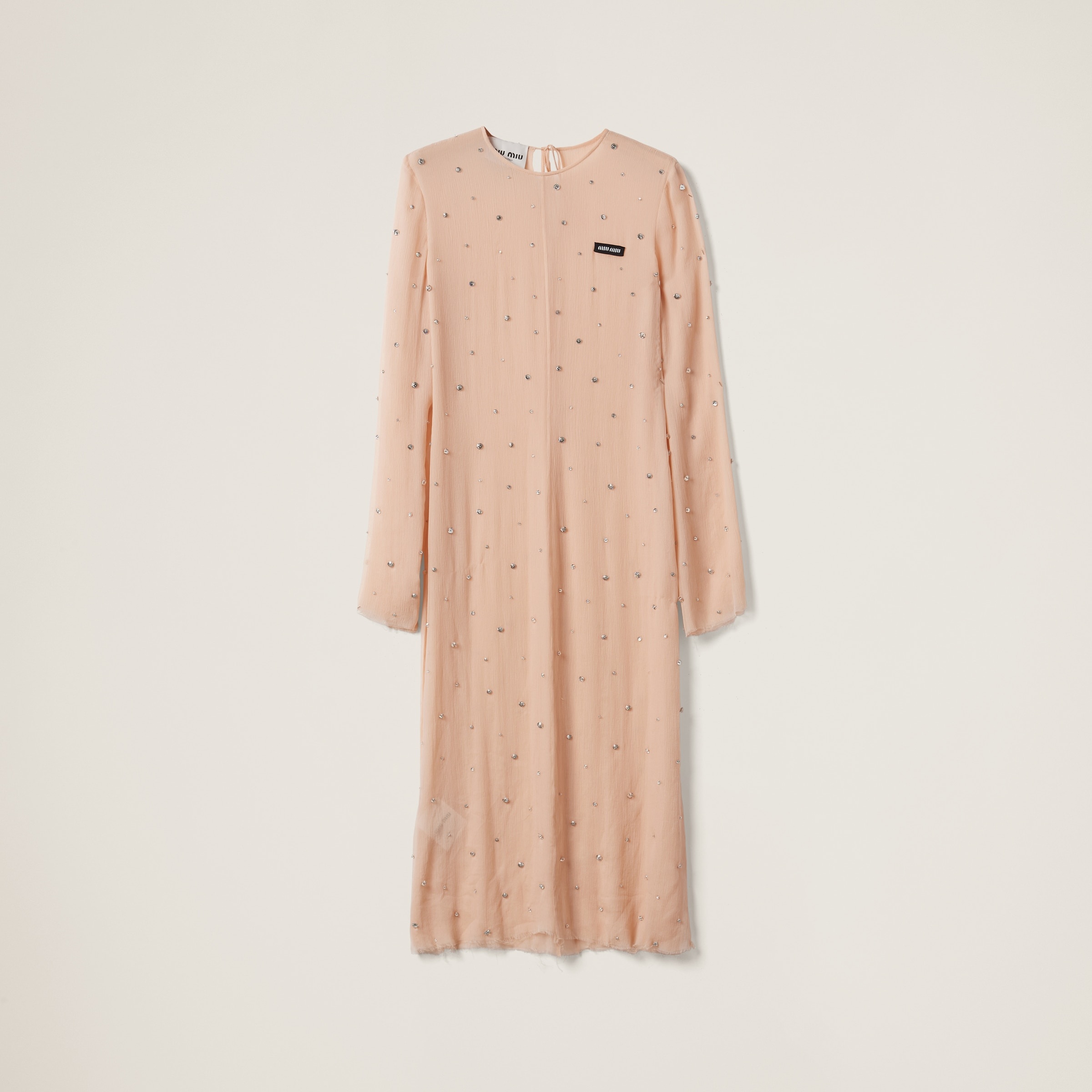 Embroidered chiffon dress - 1