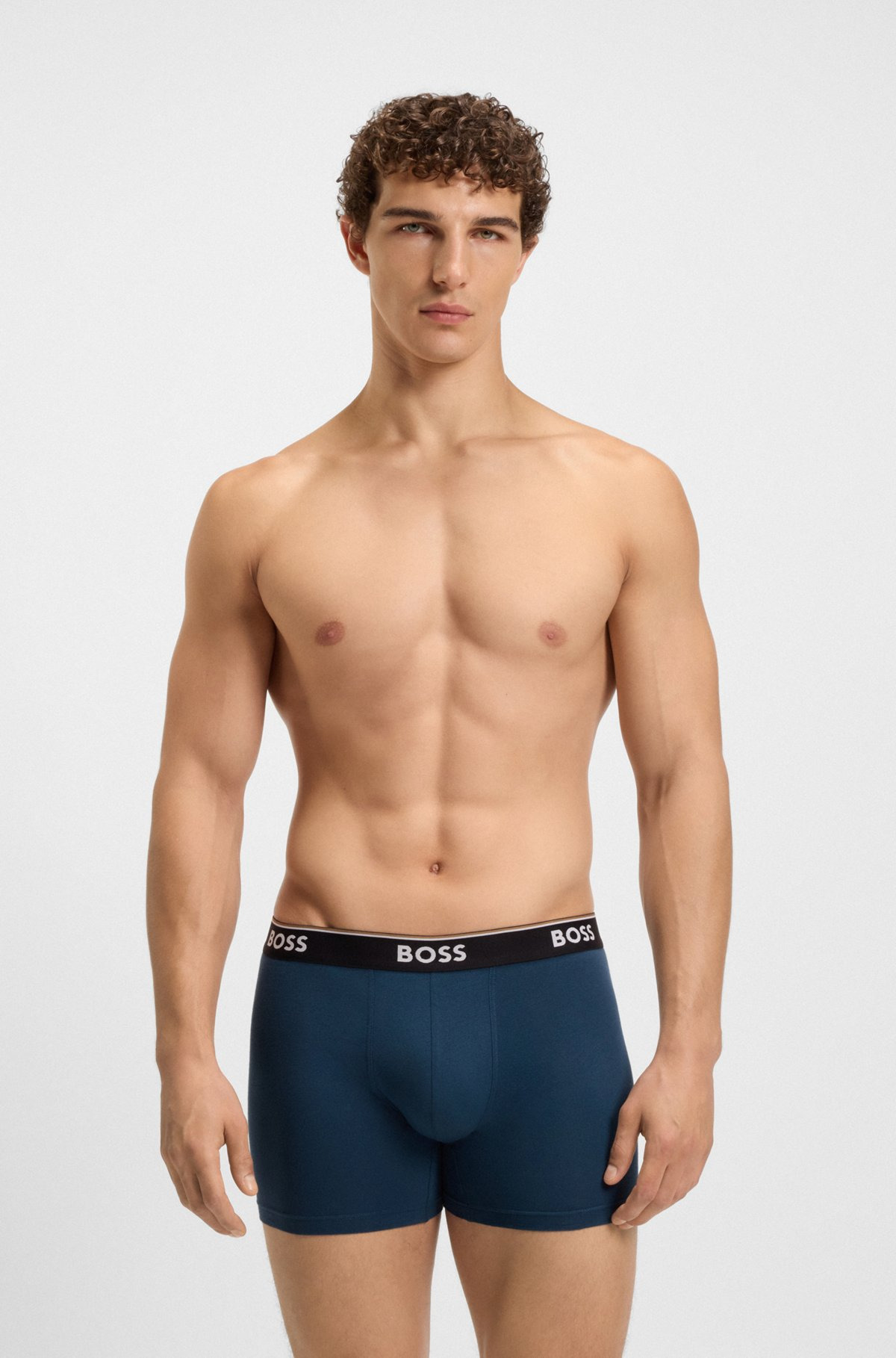 THREE-PACK OF STRETCH-COTTON BOXER BRIEFS WITH LOGOS - 2