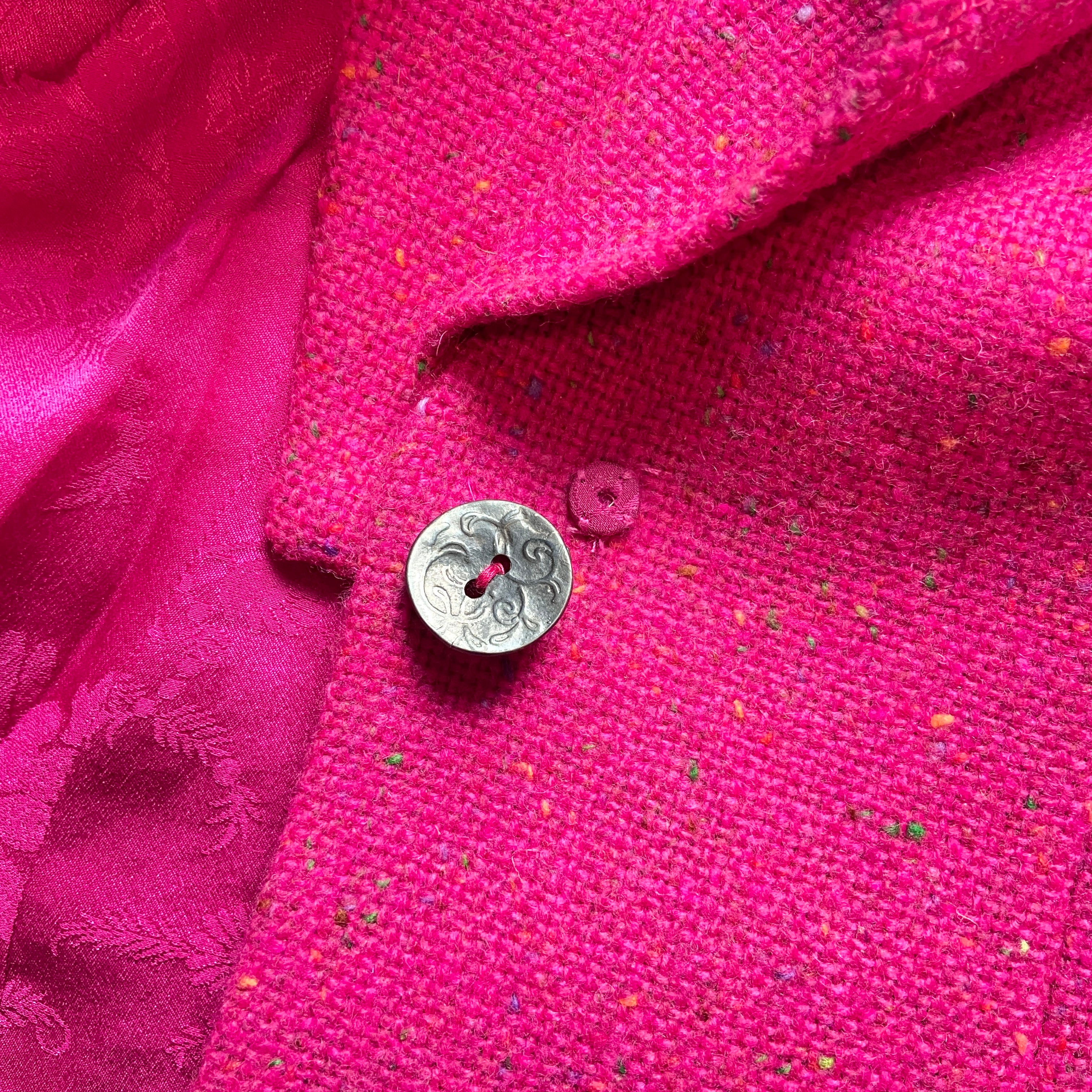 Dior fw1998 galliano pink sprinkle wool blazer coat bar jacket - 16