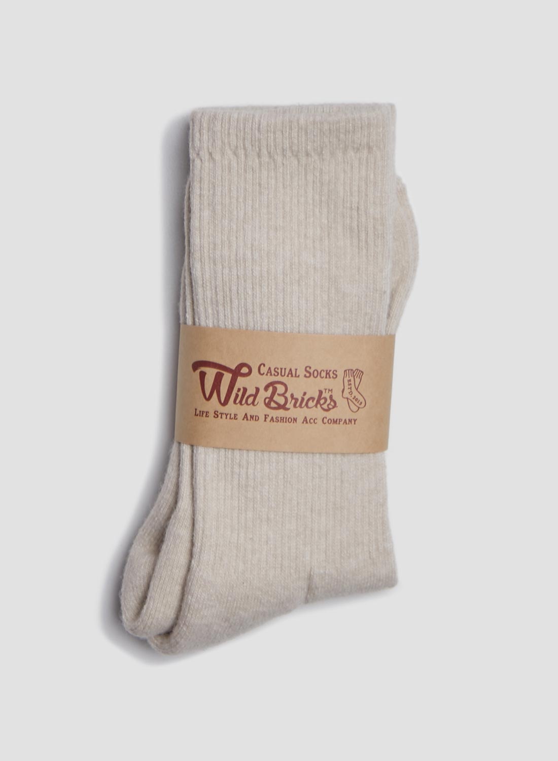 Wild Bricks Wool Vin Tennis Socks Set in Ivory/Orange/Green - 5