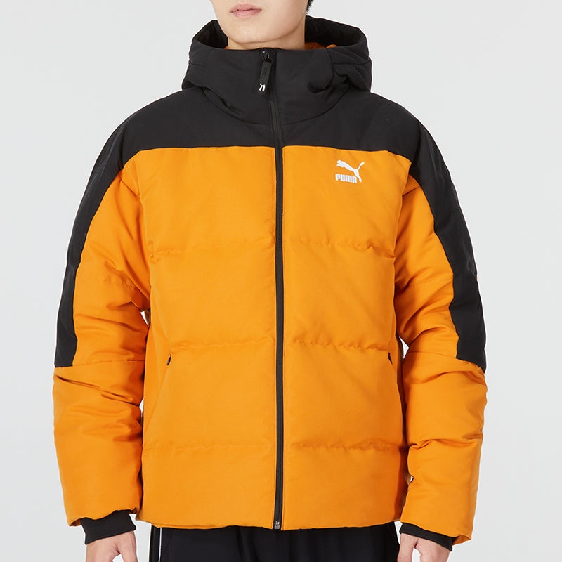 PUMA Colorblock Padded Down Jacket 'Orange' 537685-66 - 4