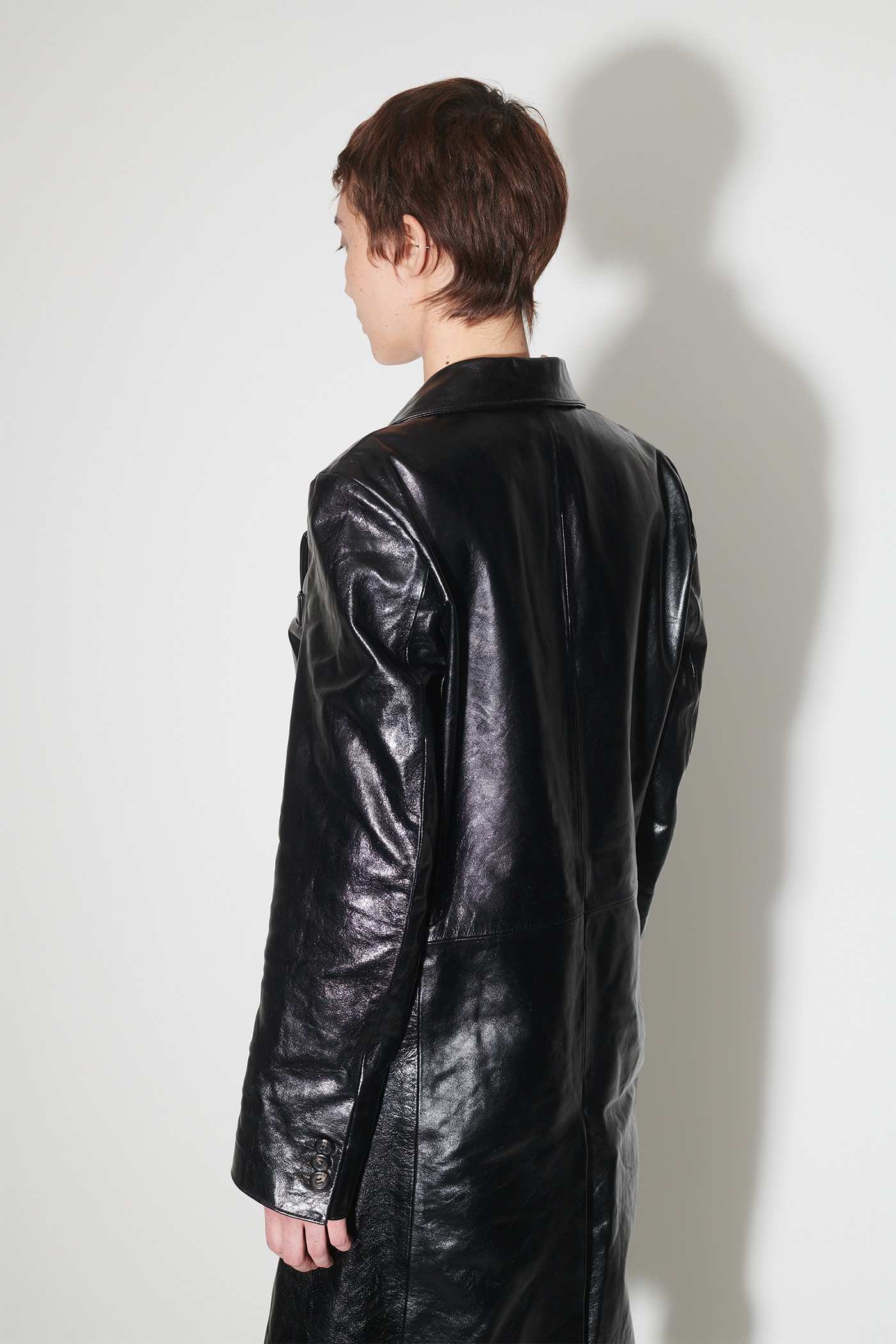 Stingray Coat True Dye Black Leather - 6
