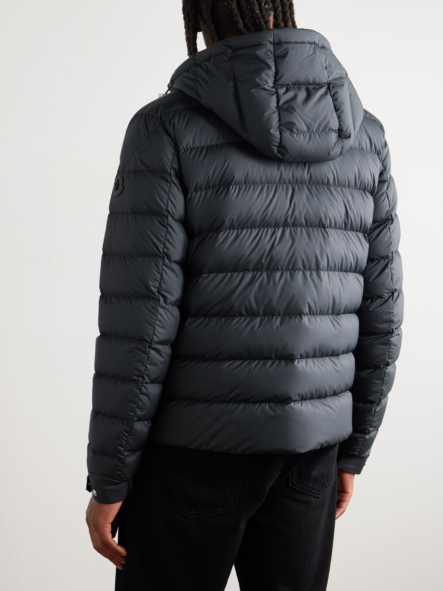 Arneb Logo-Appliquéd Quilted Shell Hooded Down Jacket Black - 3