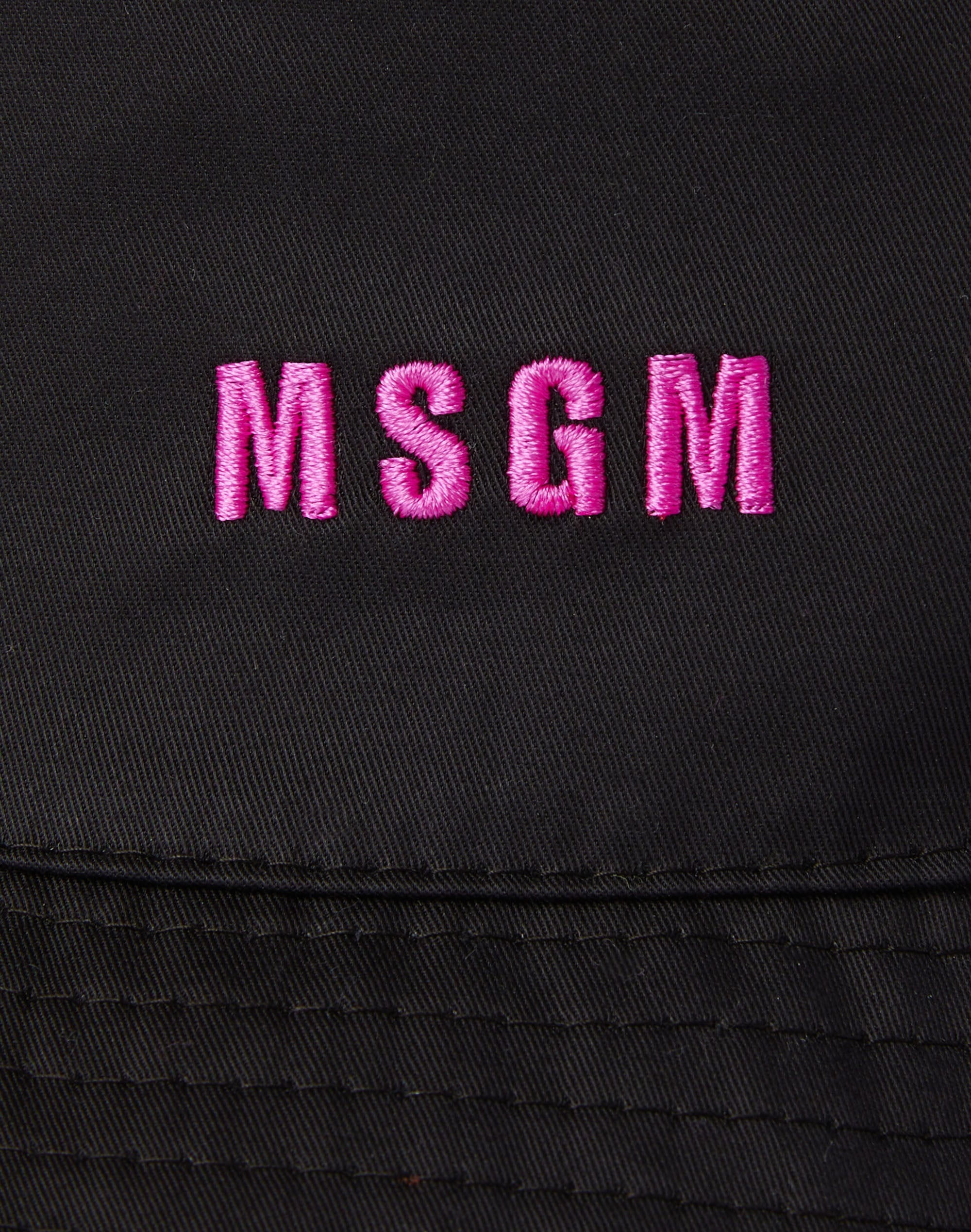 Cotton bucket hat with embroidered micro logo - 2